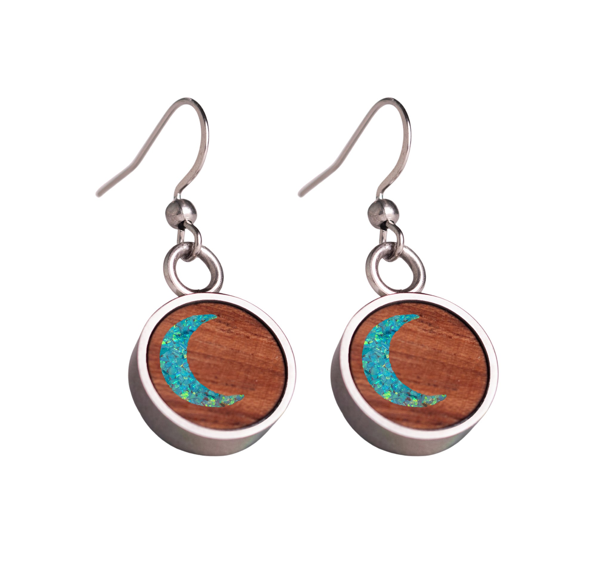 Moon Earrings Bubinga