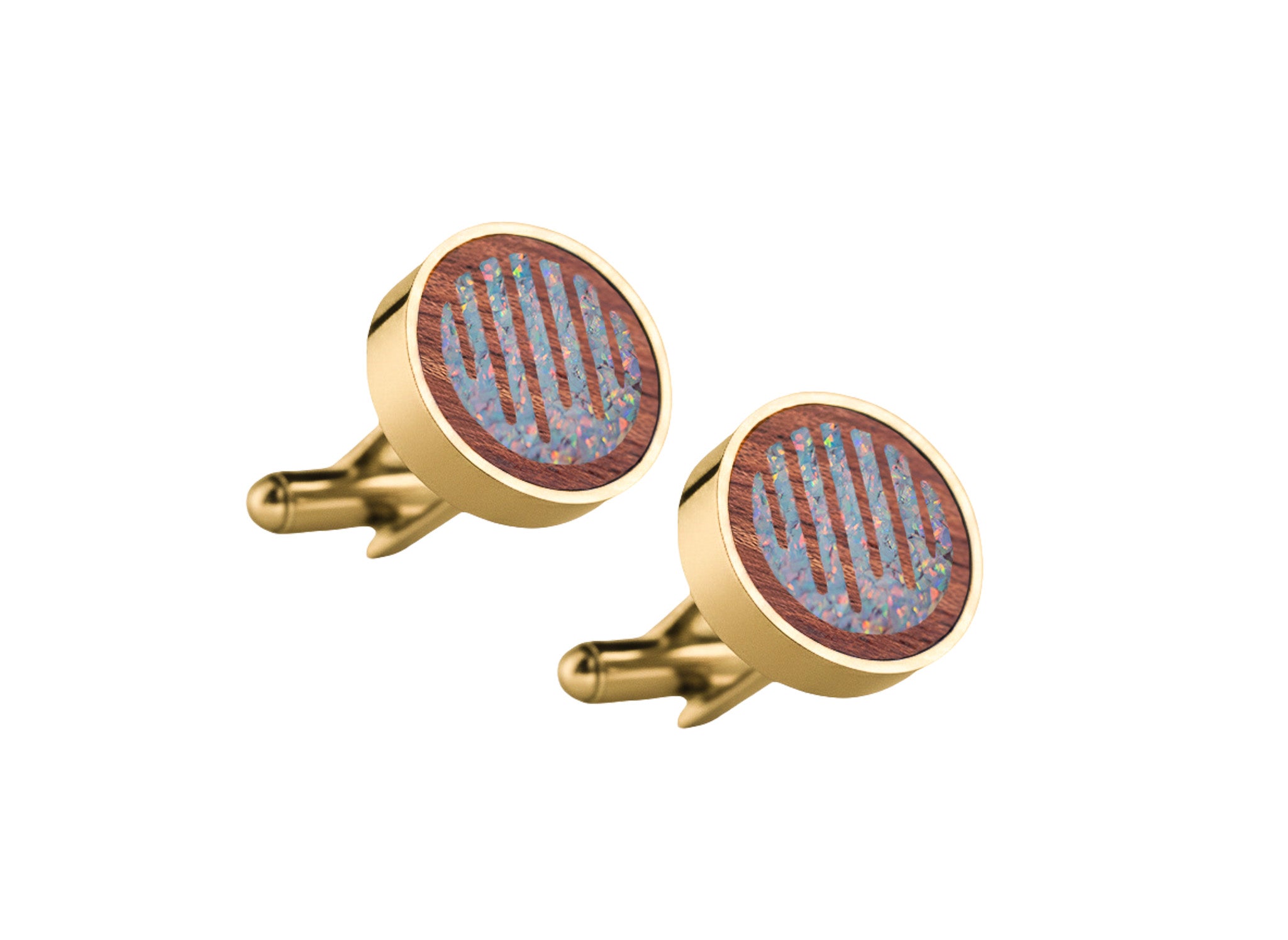 Raindrops Cufflinks Rosewood