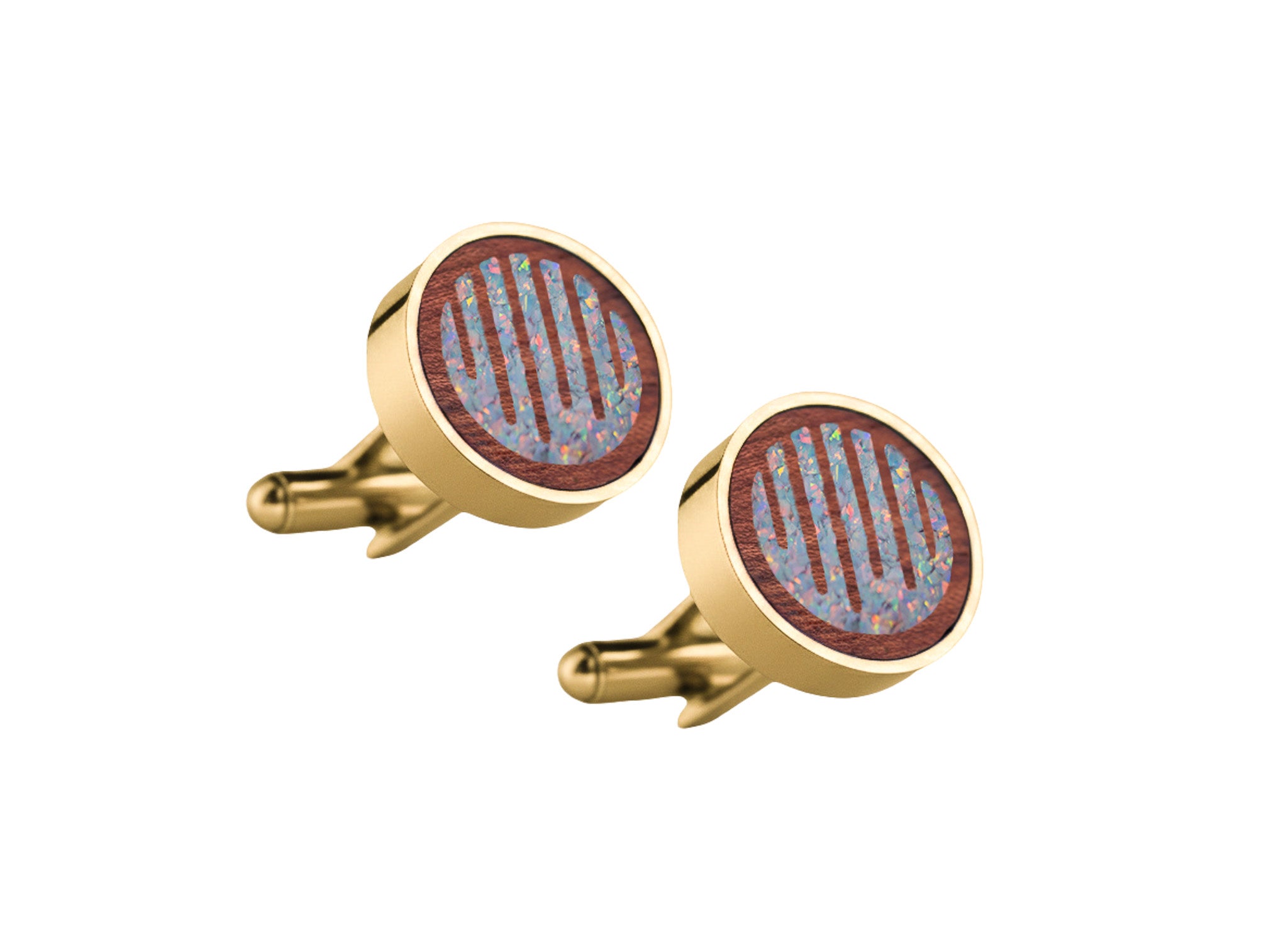 Raindrops Cufflinks Bubinga