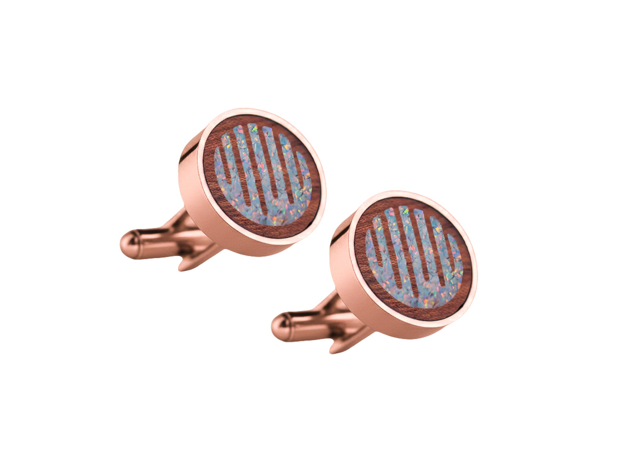 Raindrops Cufflinks Bubinga
