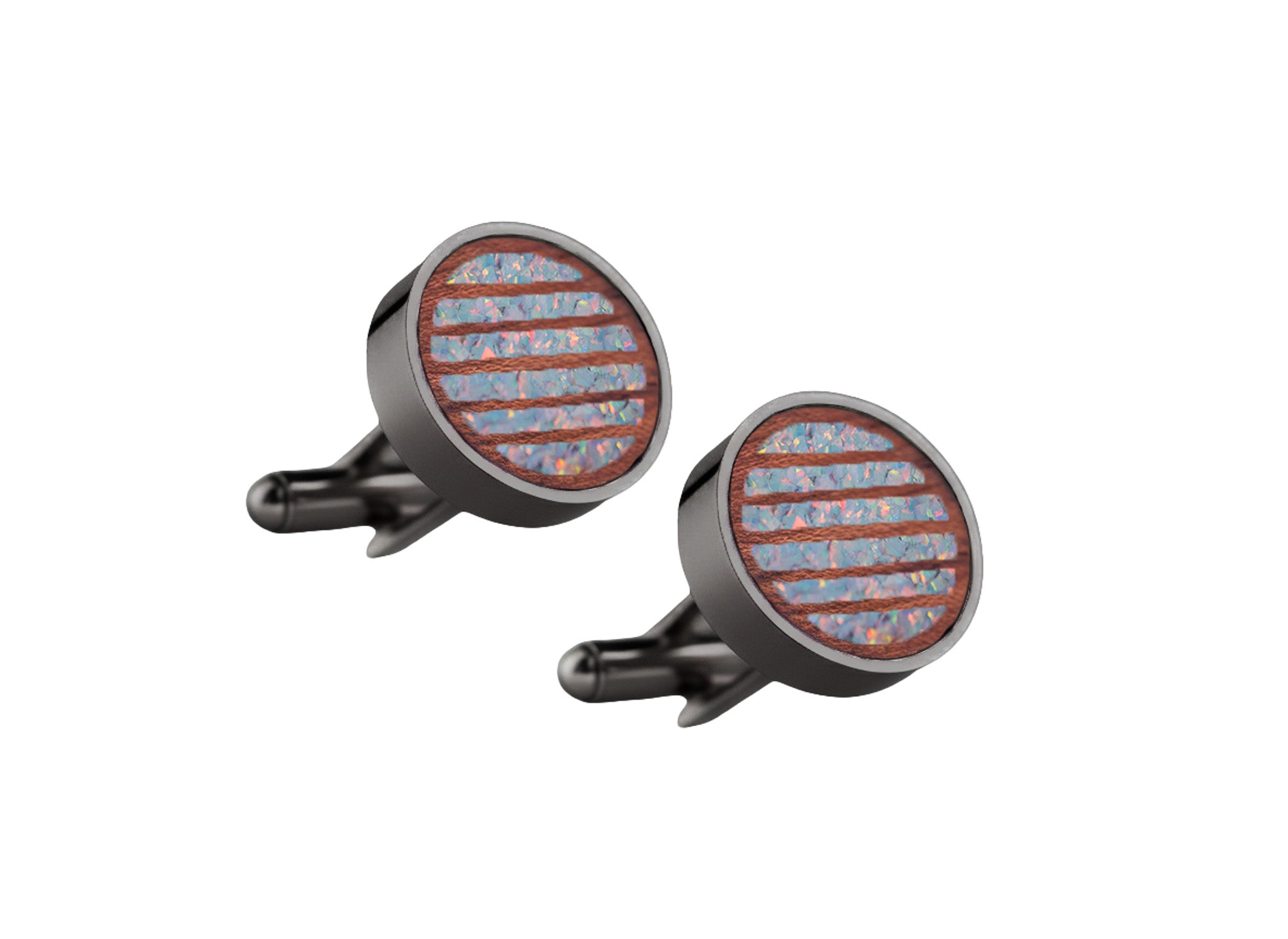 Lines Cufflinks Bubinga