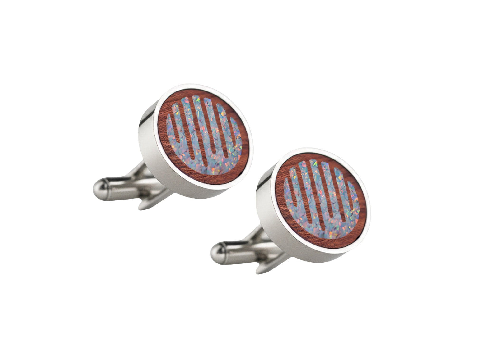Raindrops Cufflinks Rosewood