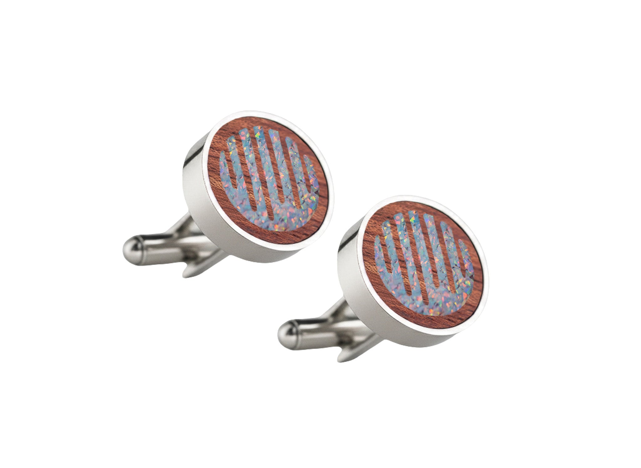 Raindrops Cufflinks Bubinga