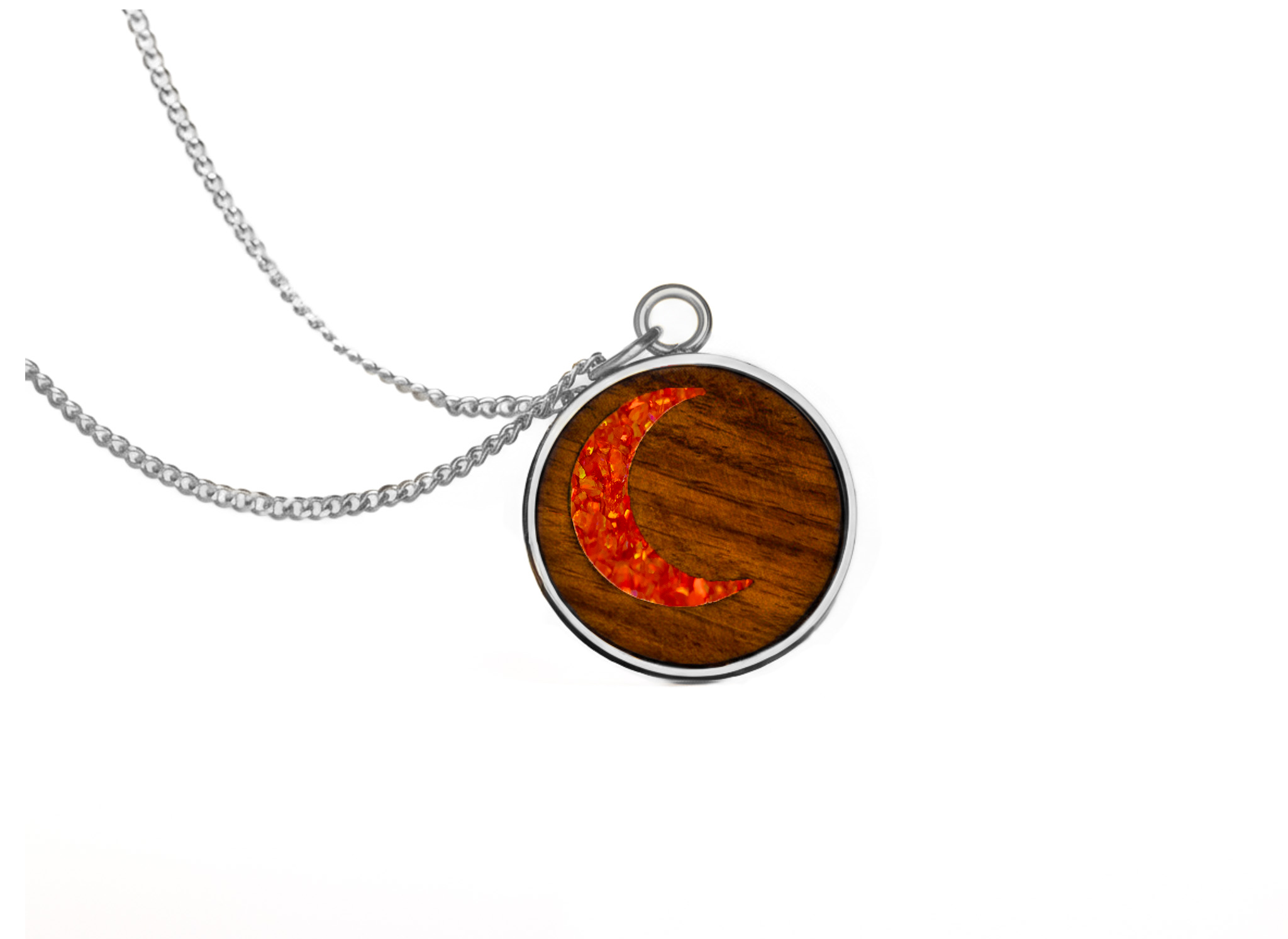 Moon Pendant Bubinga