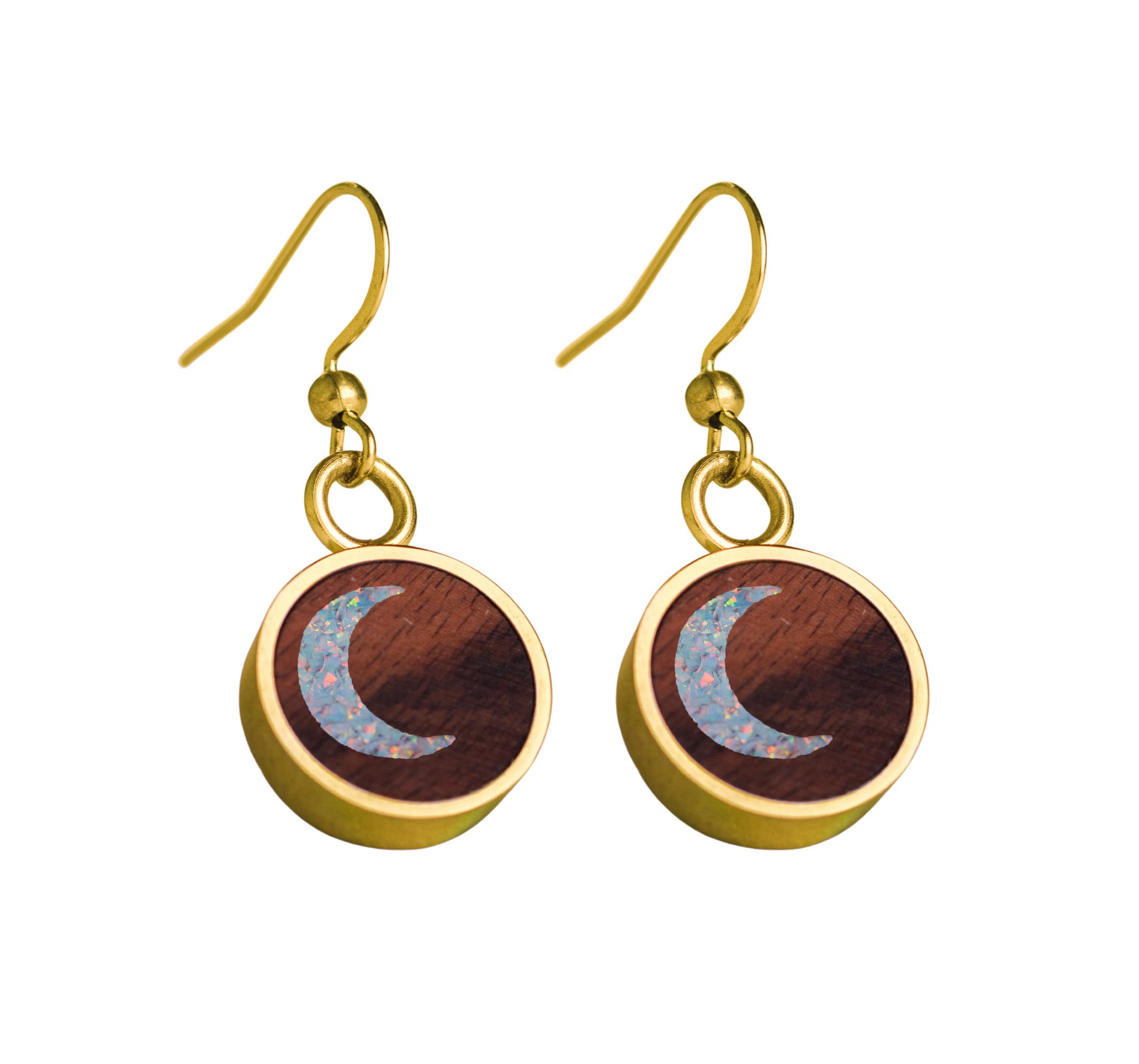 Moon Earrings Rosewood