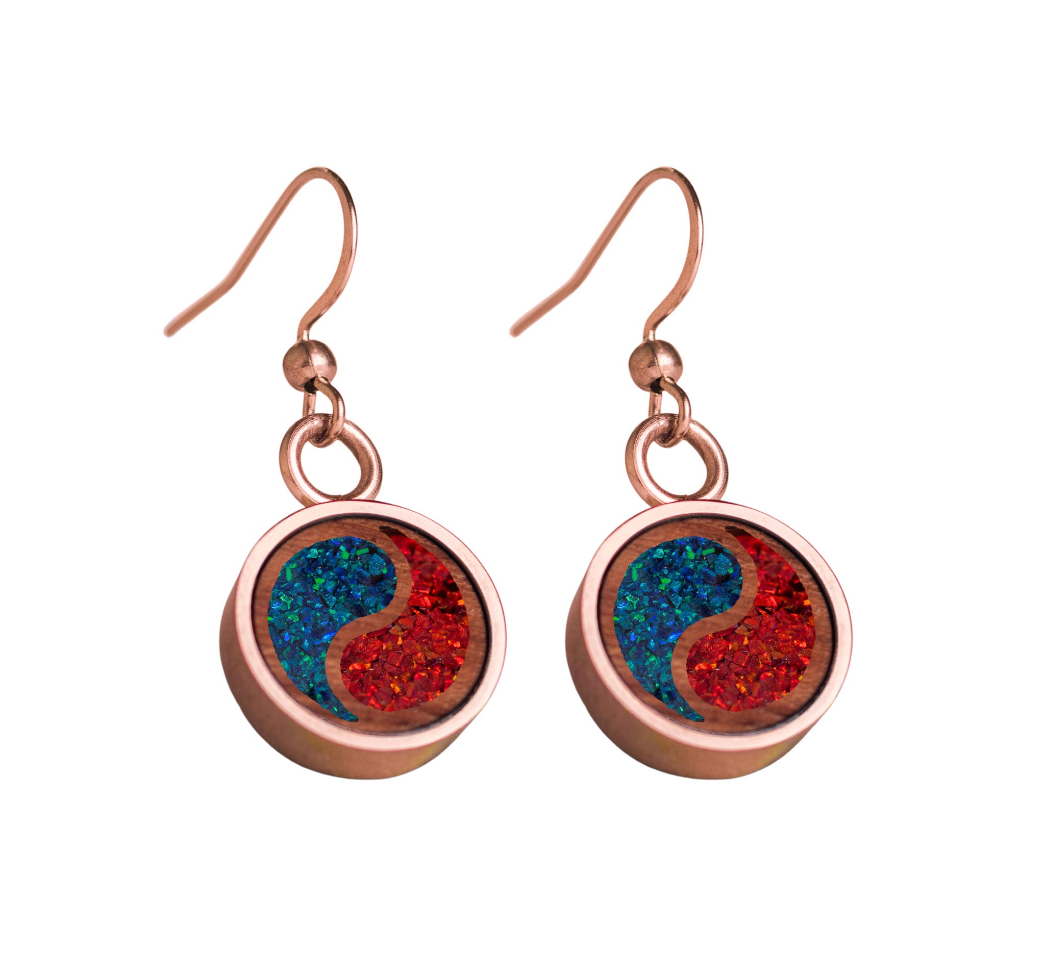 Yin Yang Earrings Bubinga