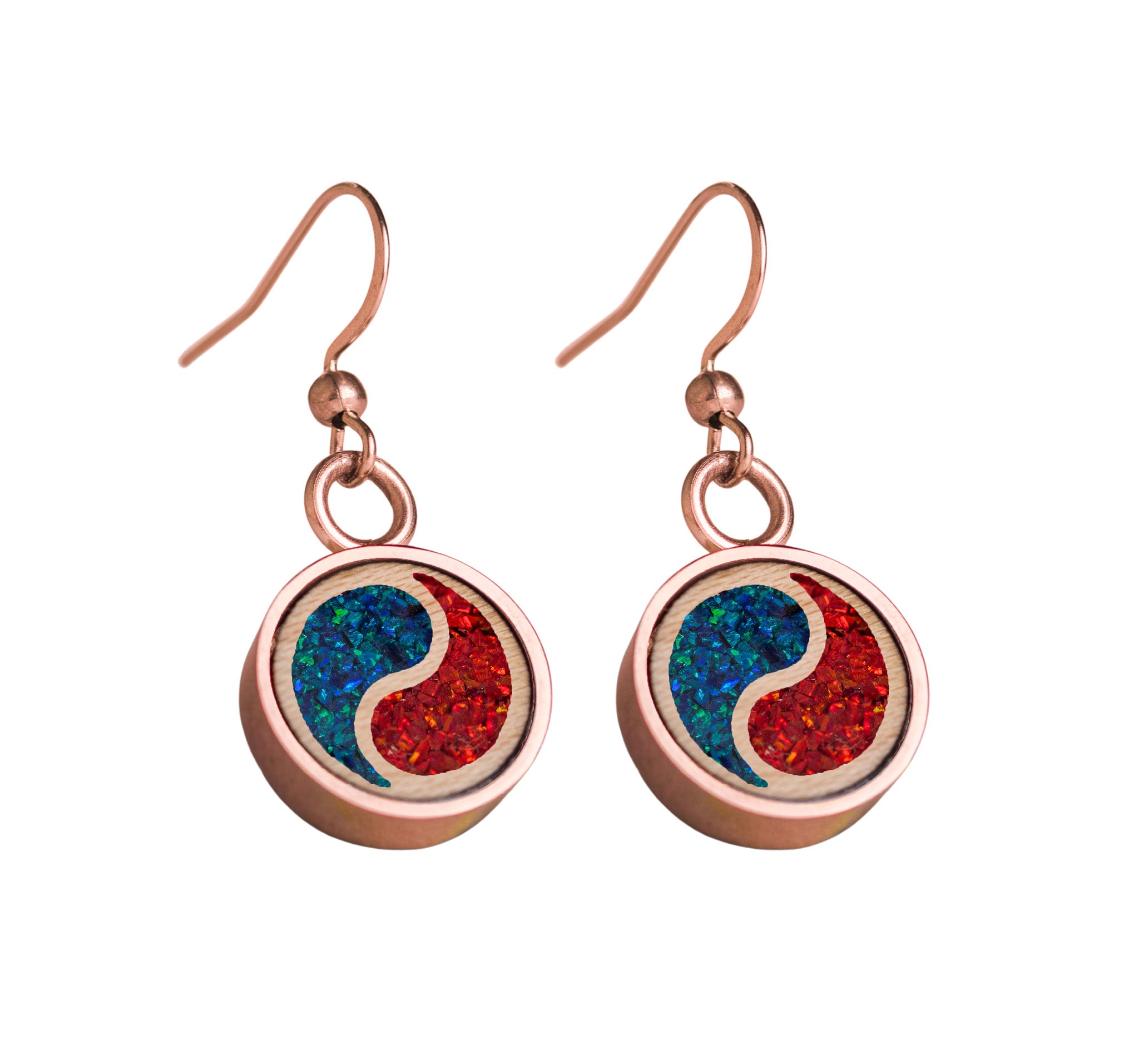 Yin Yang Earrings Maple