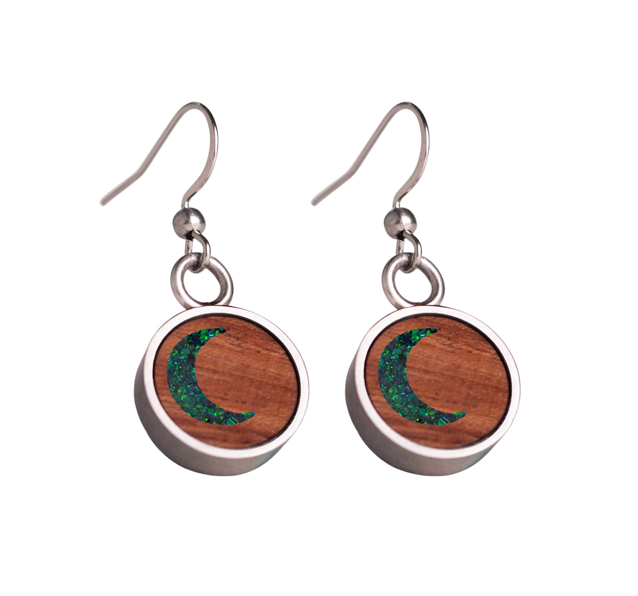 Moon Earrings Bubinga