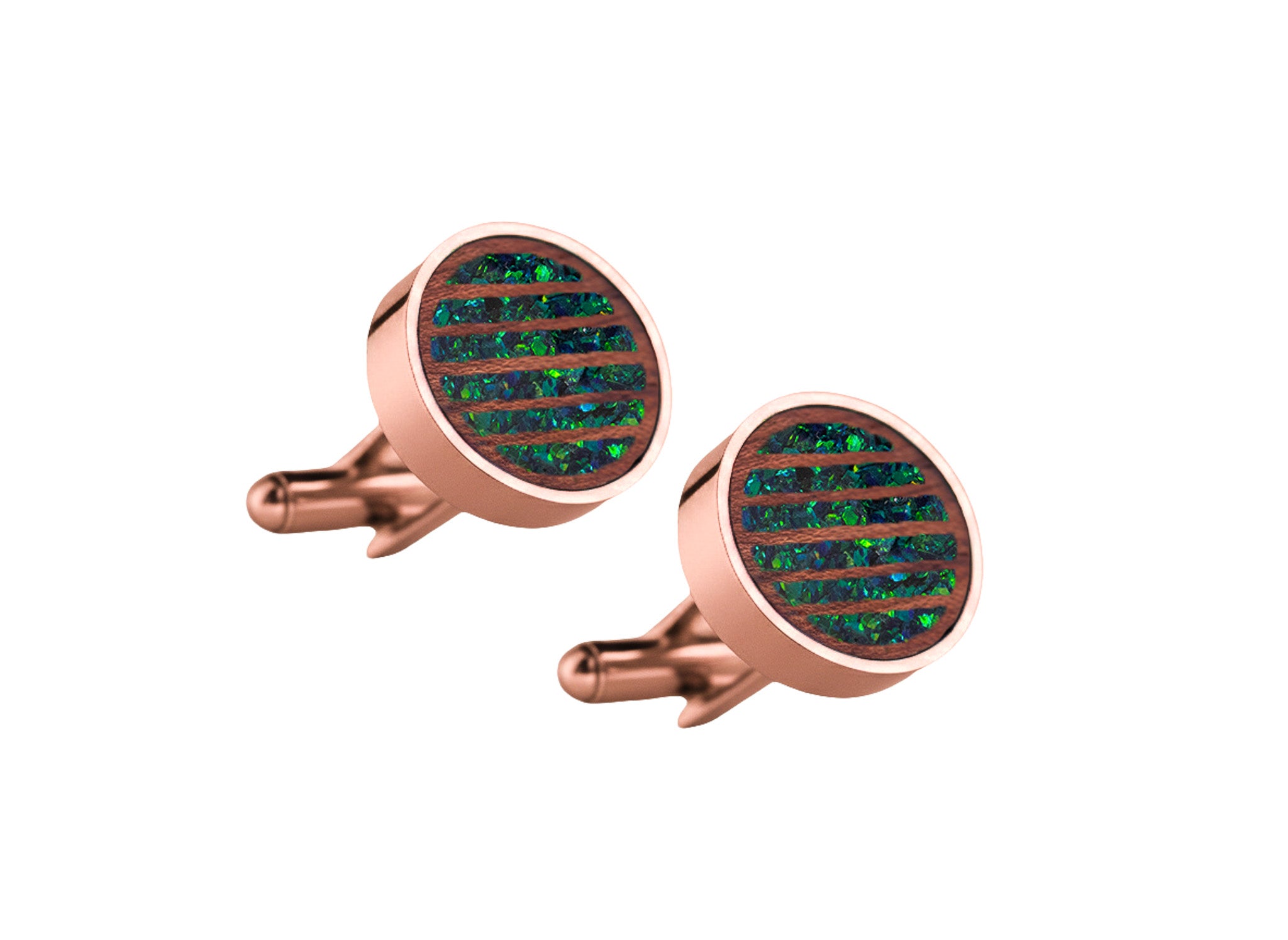 Lines Cufflinks Bubinga