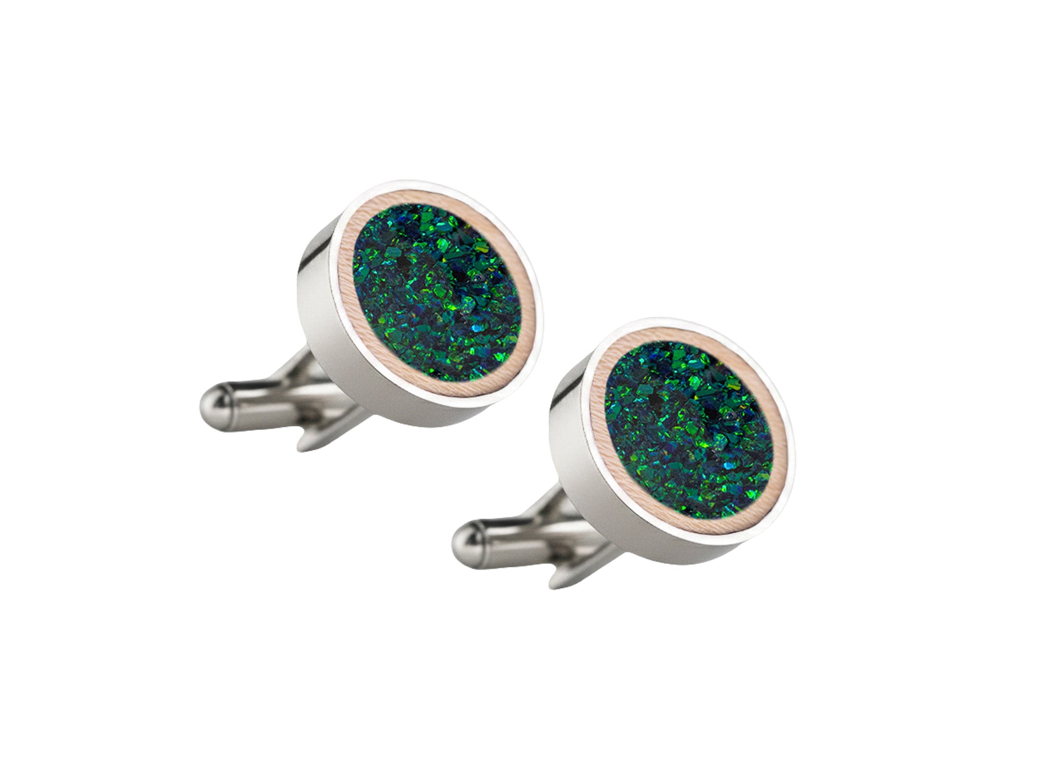 Circle Cufflinks Maple