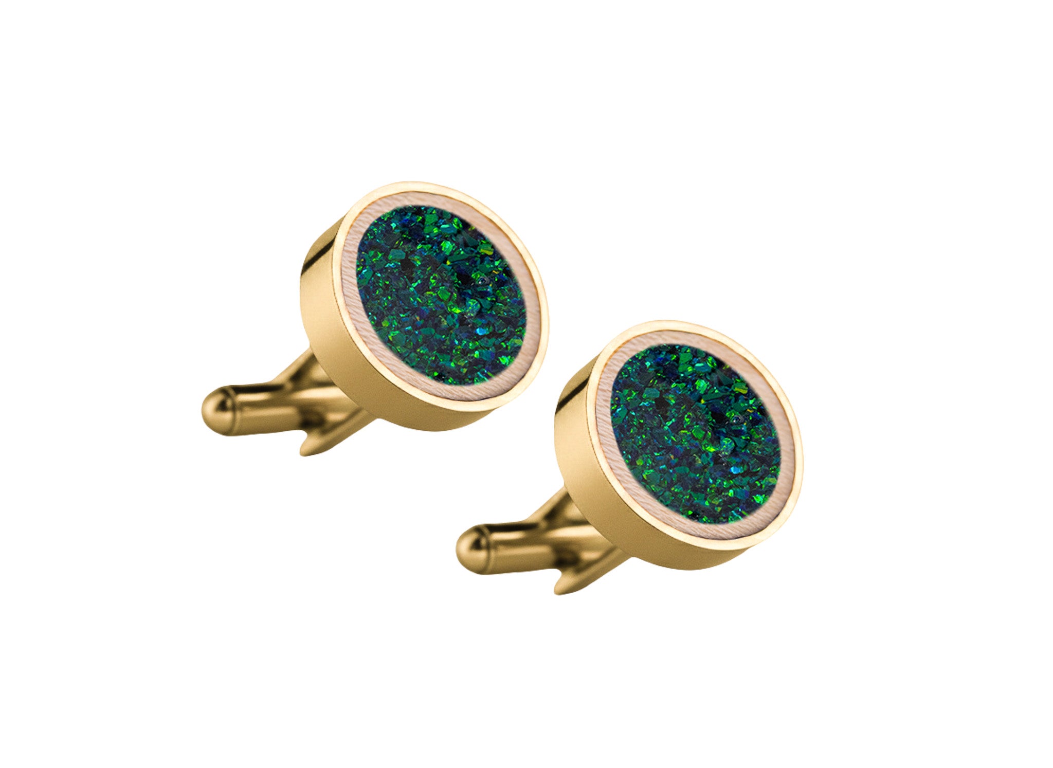 Circle Cufflinks Maple