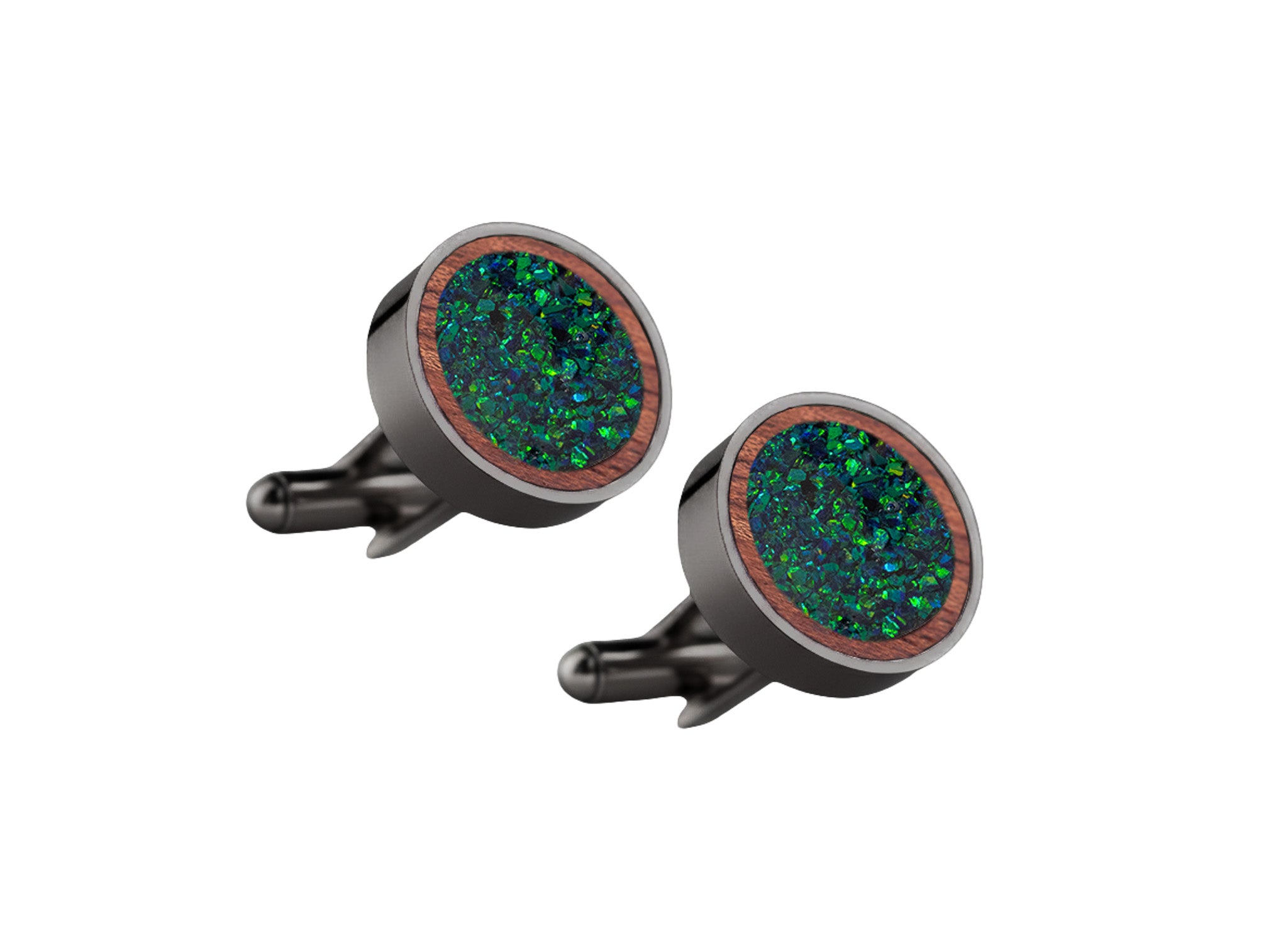 Circle Cufflinks Bubinga