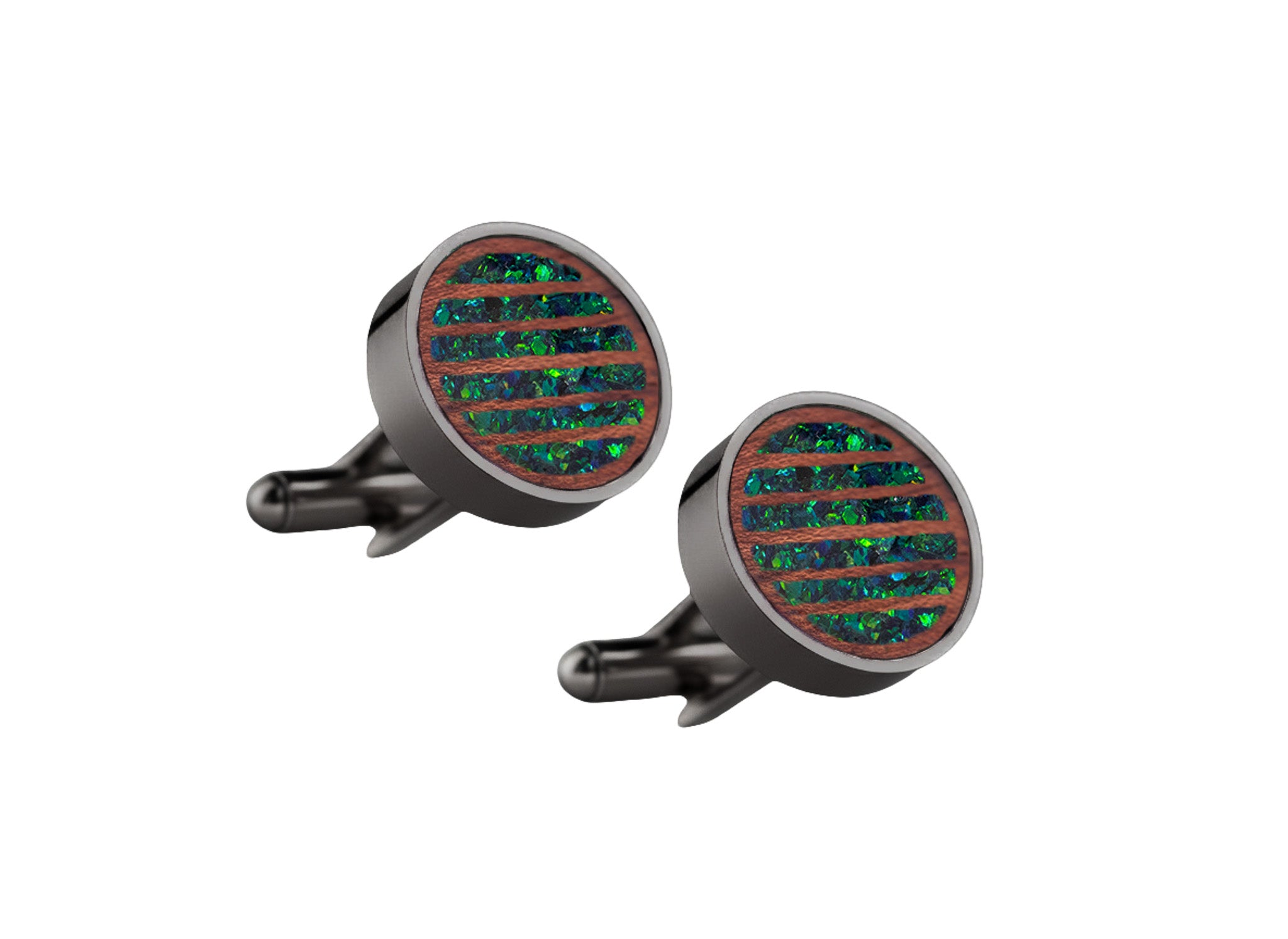 Lines Cufflinks Bubinga