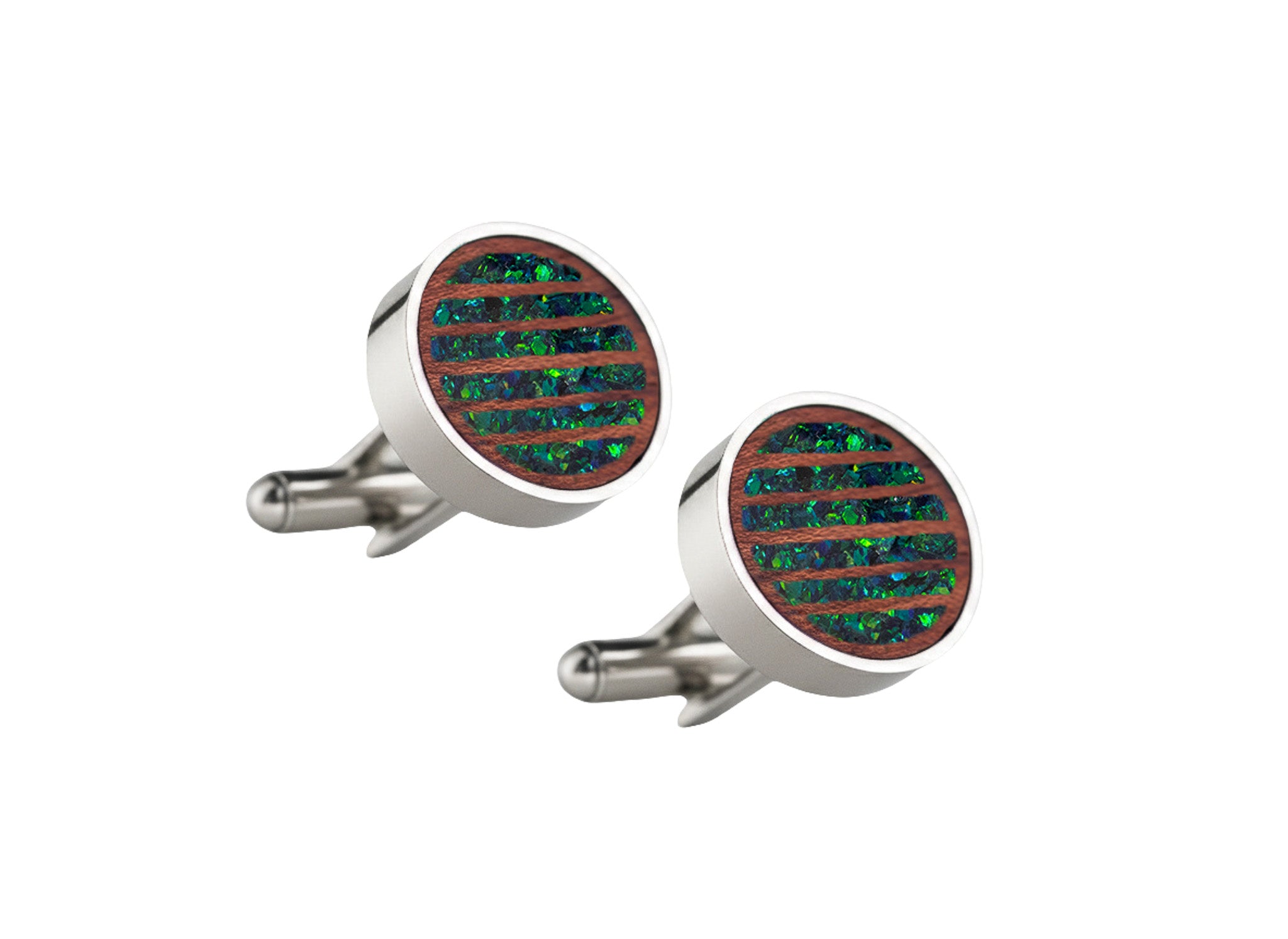 Lines Cufflinks Bubinga
