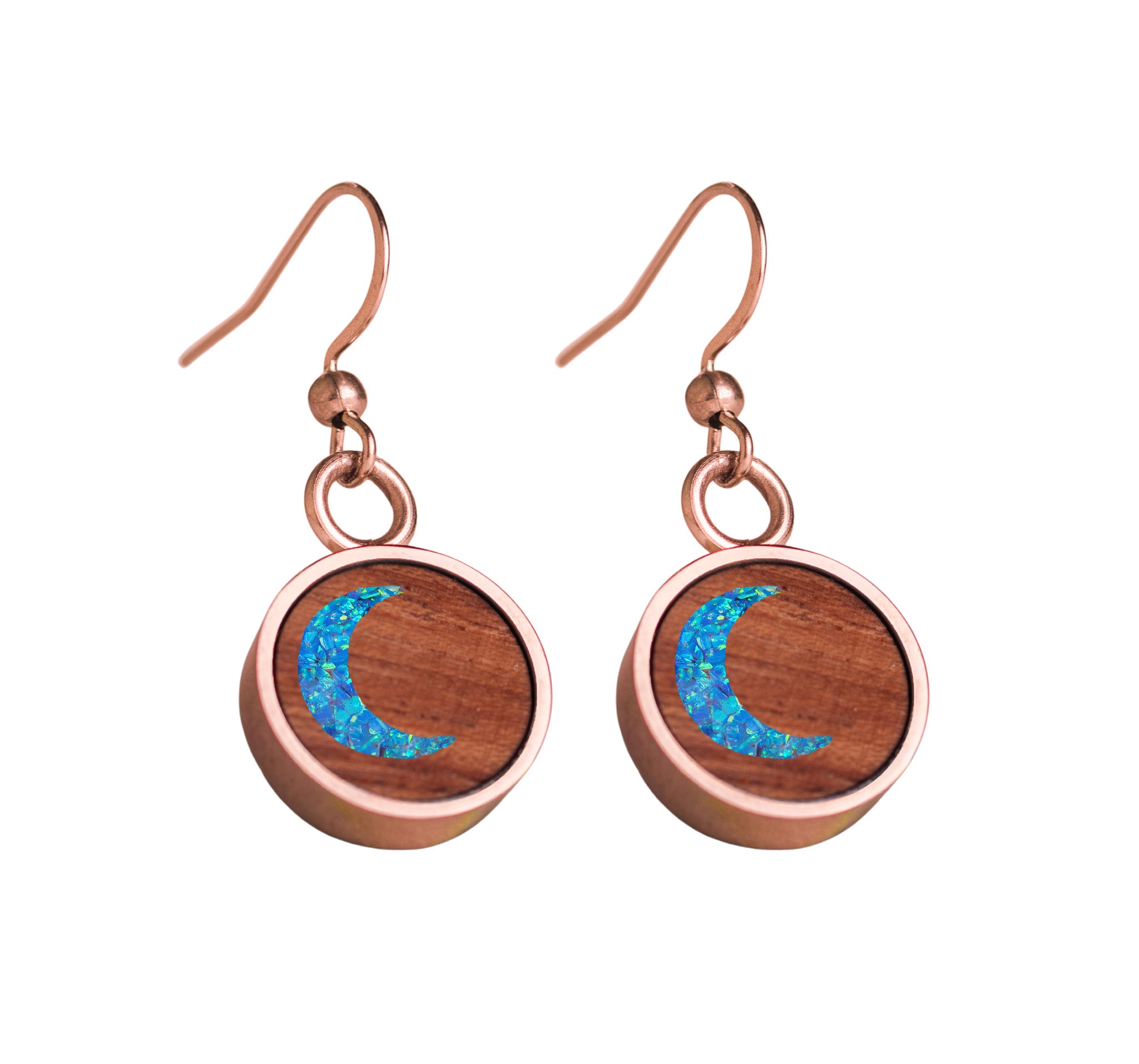 Moon Earrings Bubinga