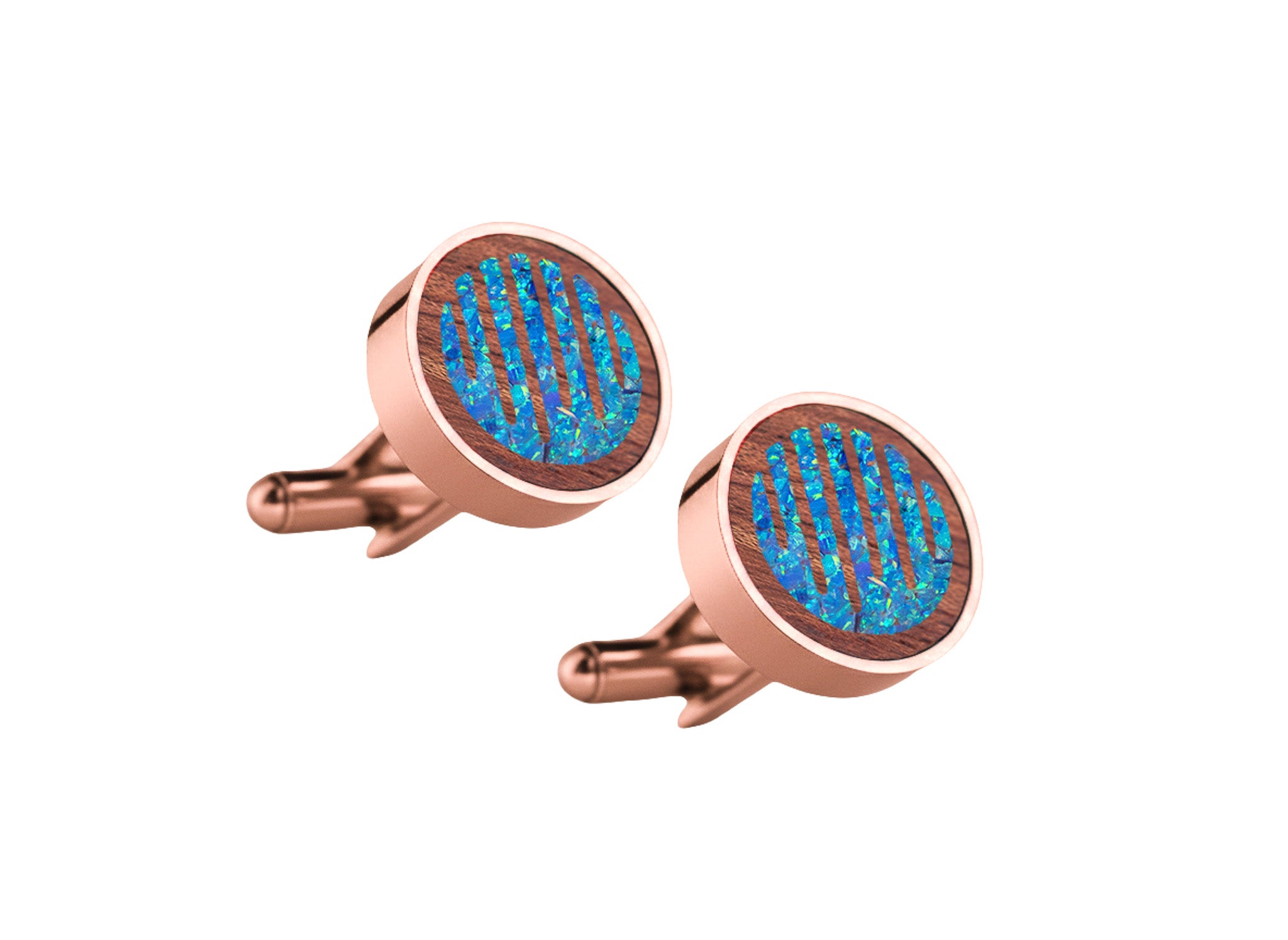 Raindrops Cufflinks Rosewood