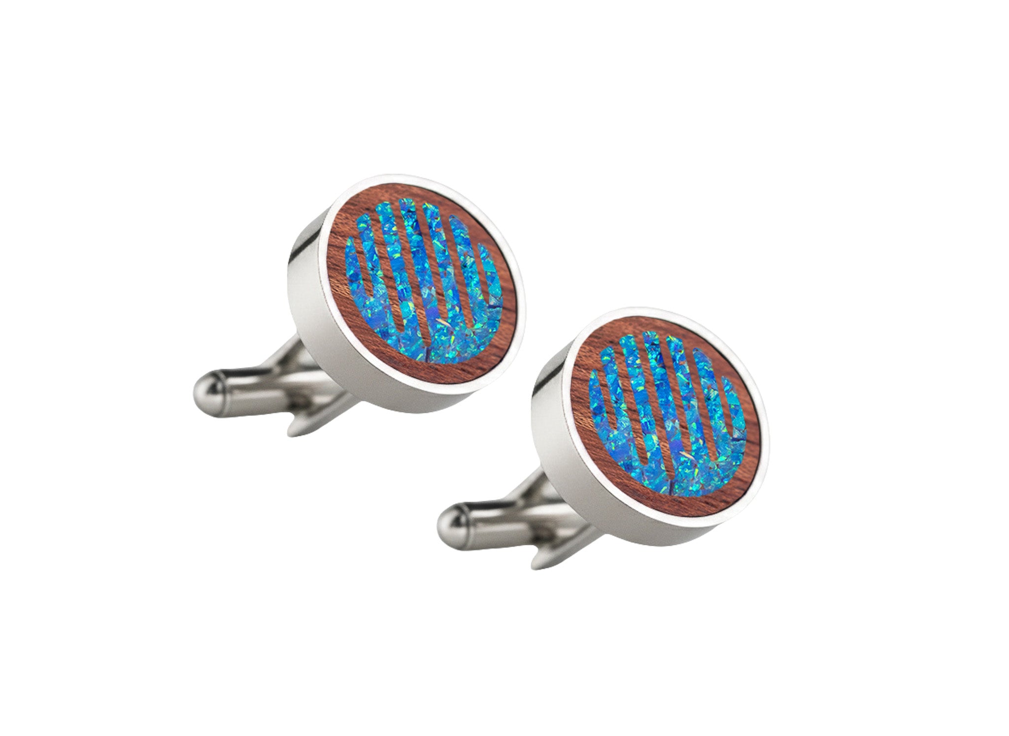 Raindrops Cufflinks Bubinga