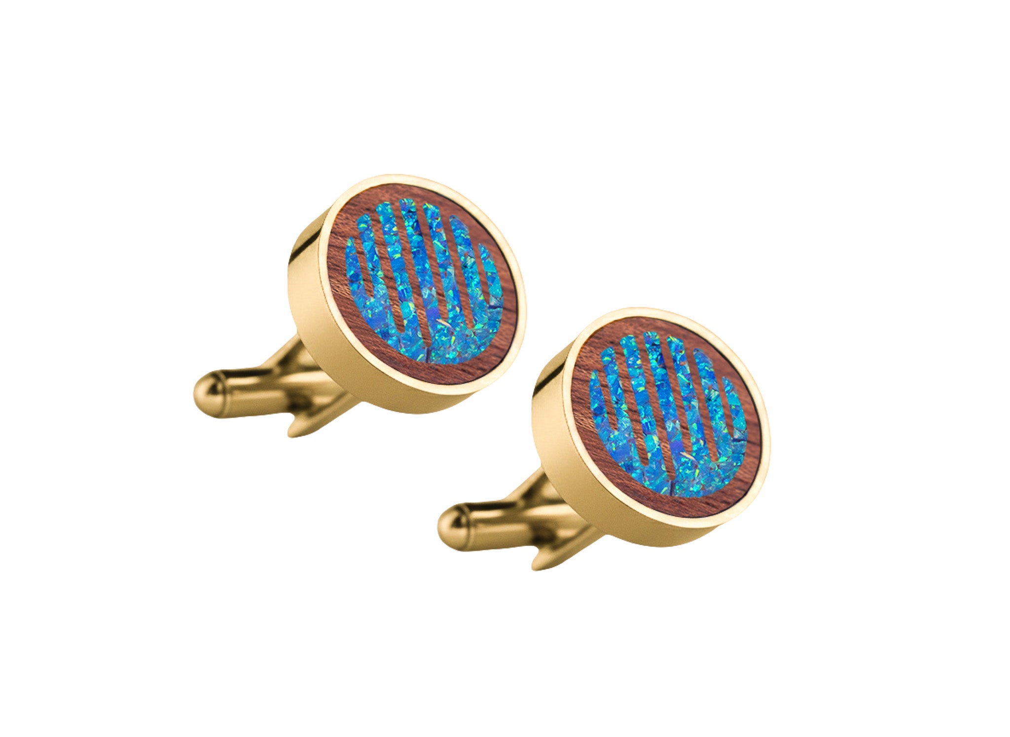 Raindrops Cufflinks Rosewood