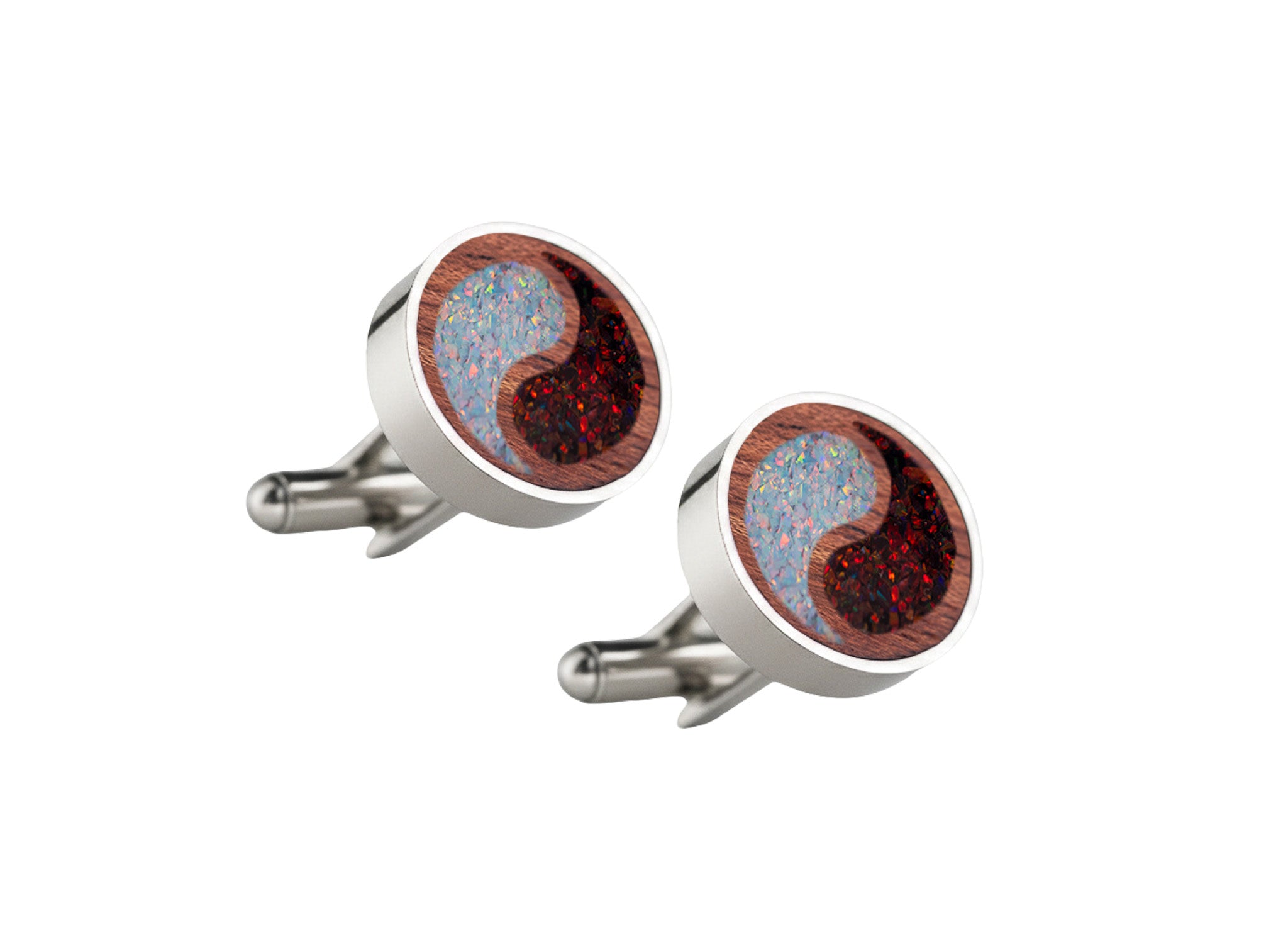 Yin Yang Cufflinks Bubinga