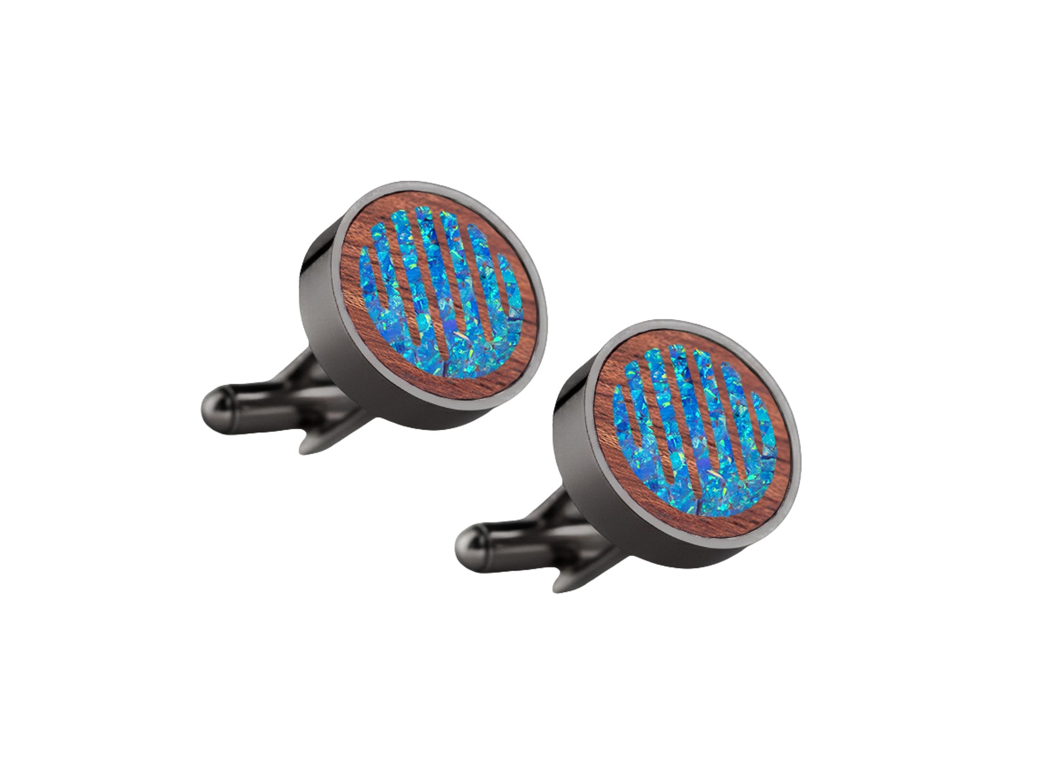 Raindrops Cufflinks Rosewood