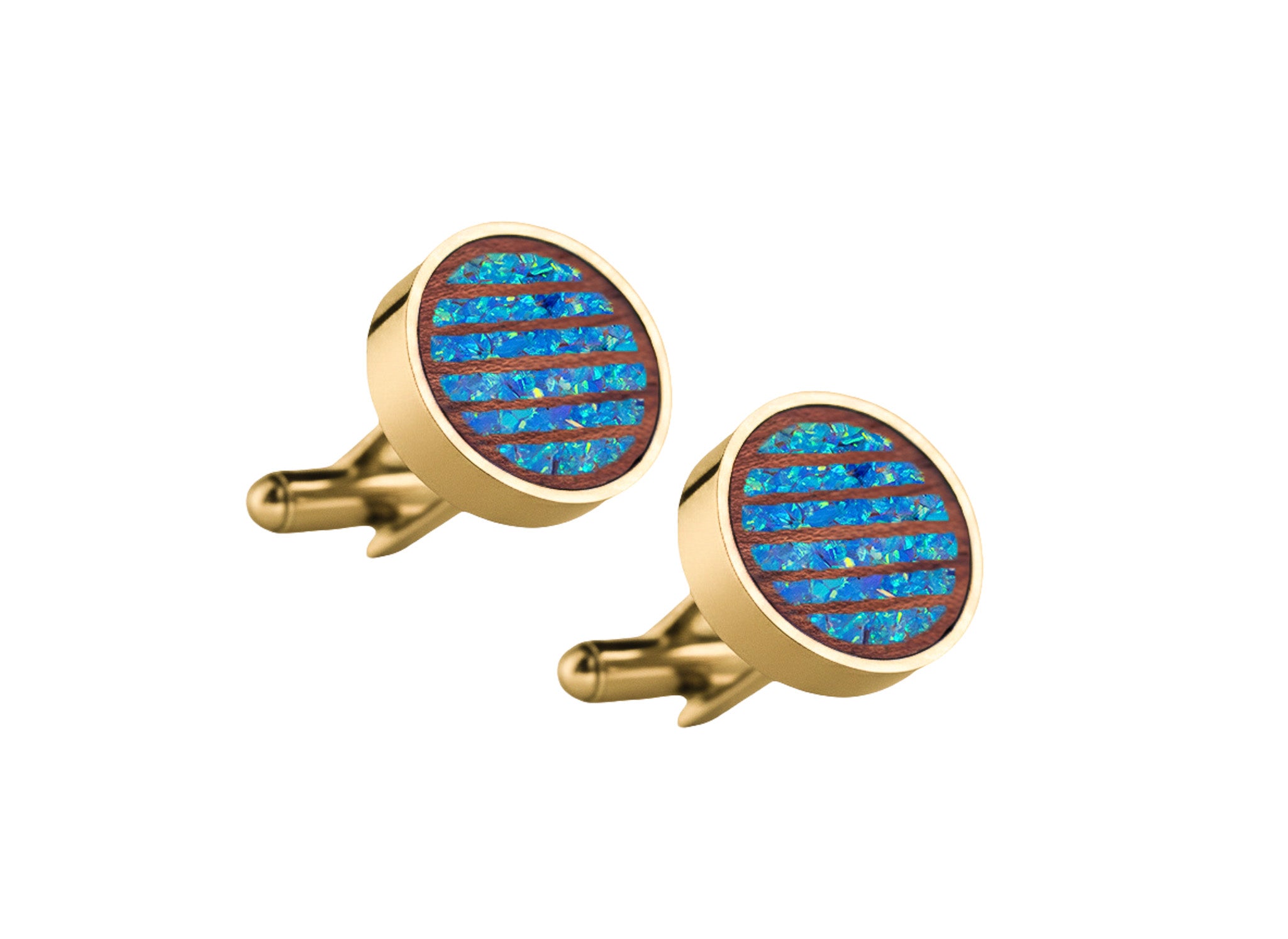 Lines Cufflinks Bubinga