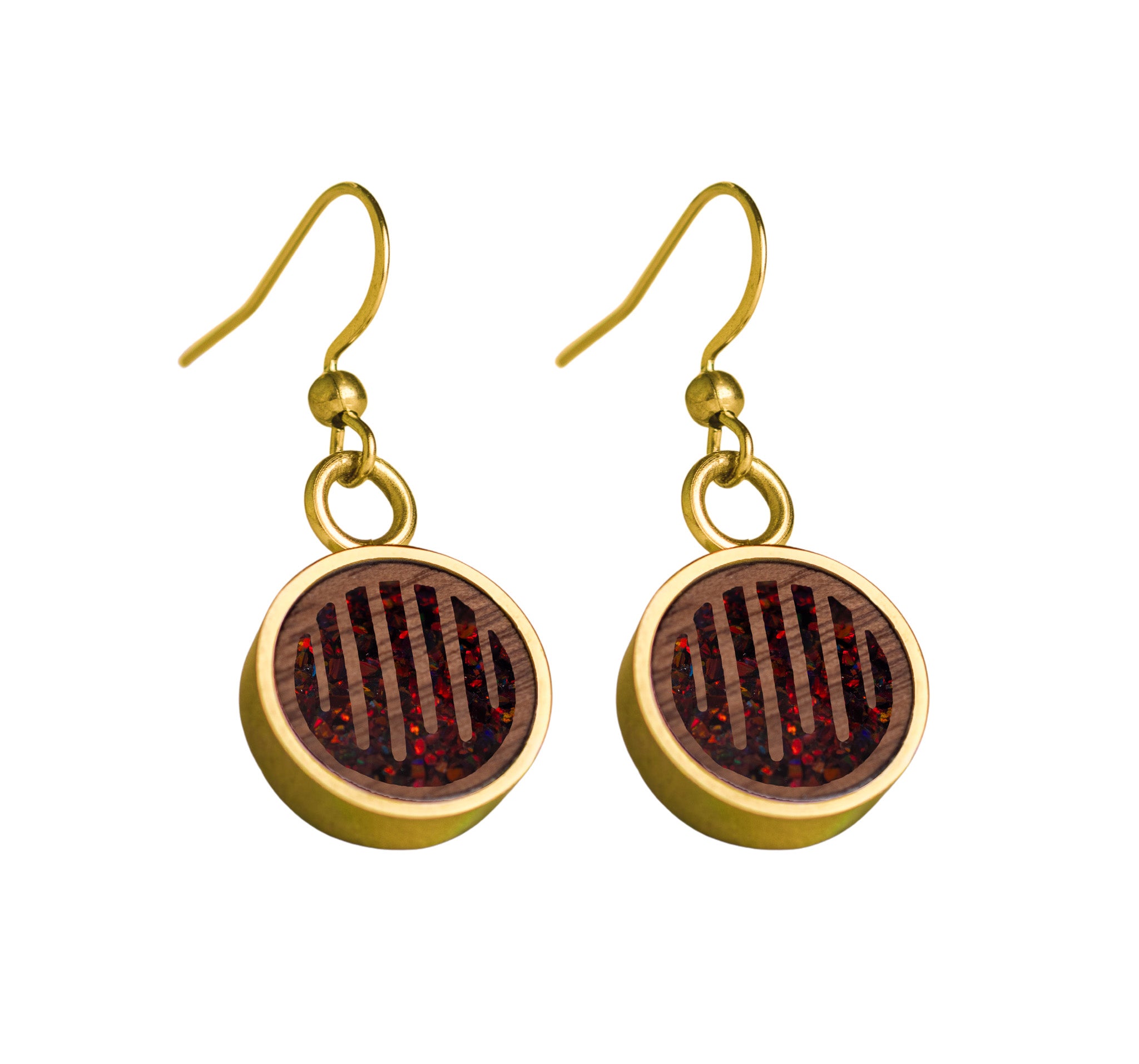 Raindrops Earrings Walnut