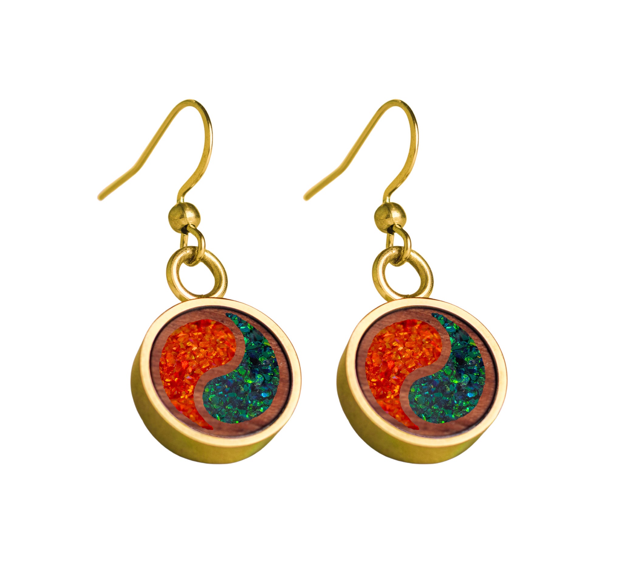 Yin Yang Earrings Bubinga
