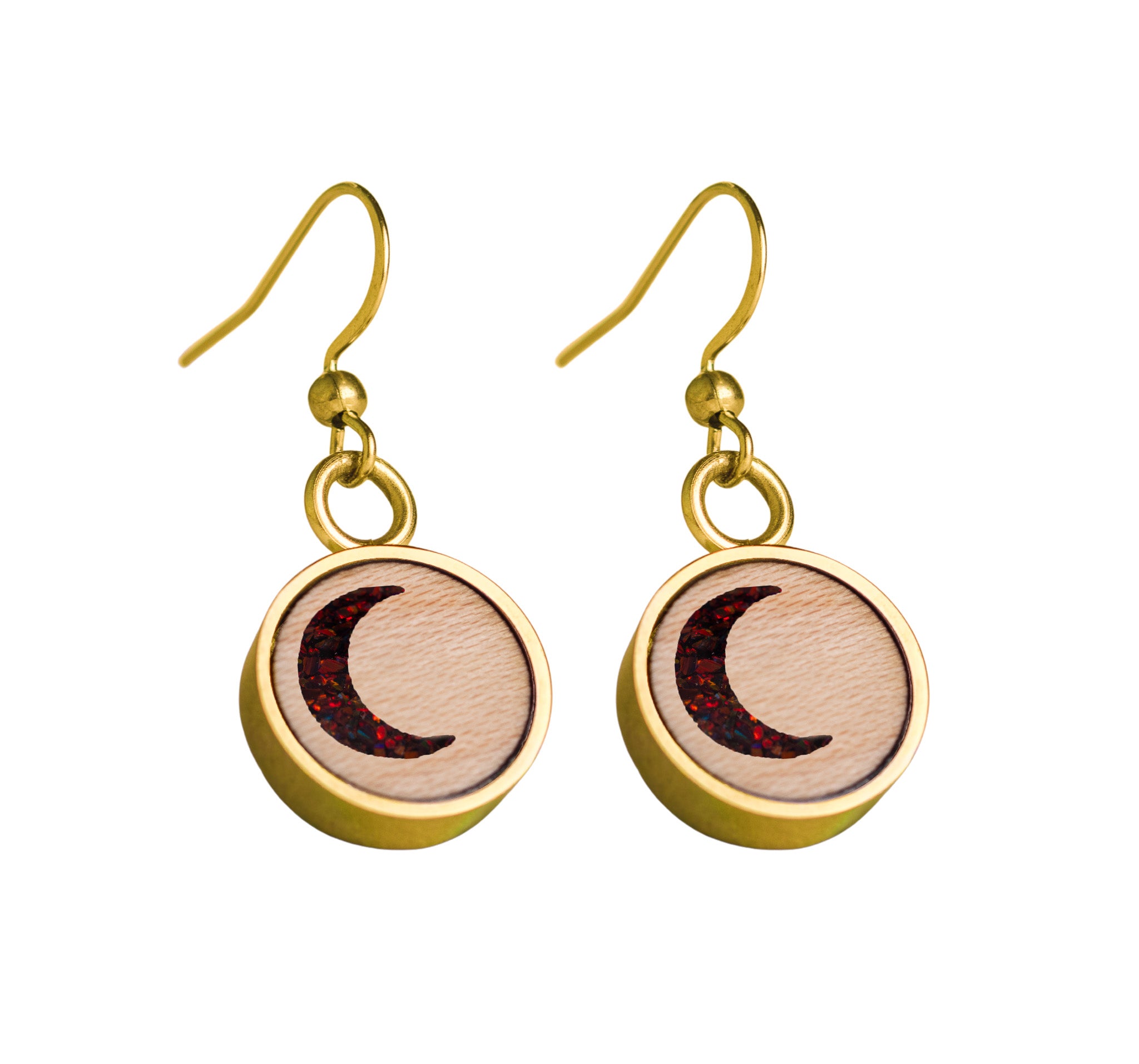 Moon Earrings Maple