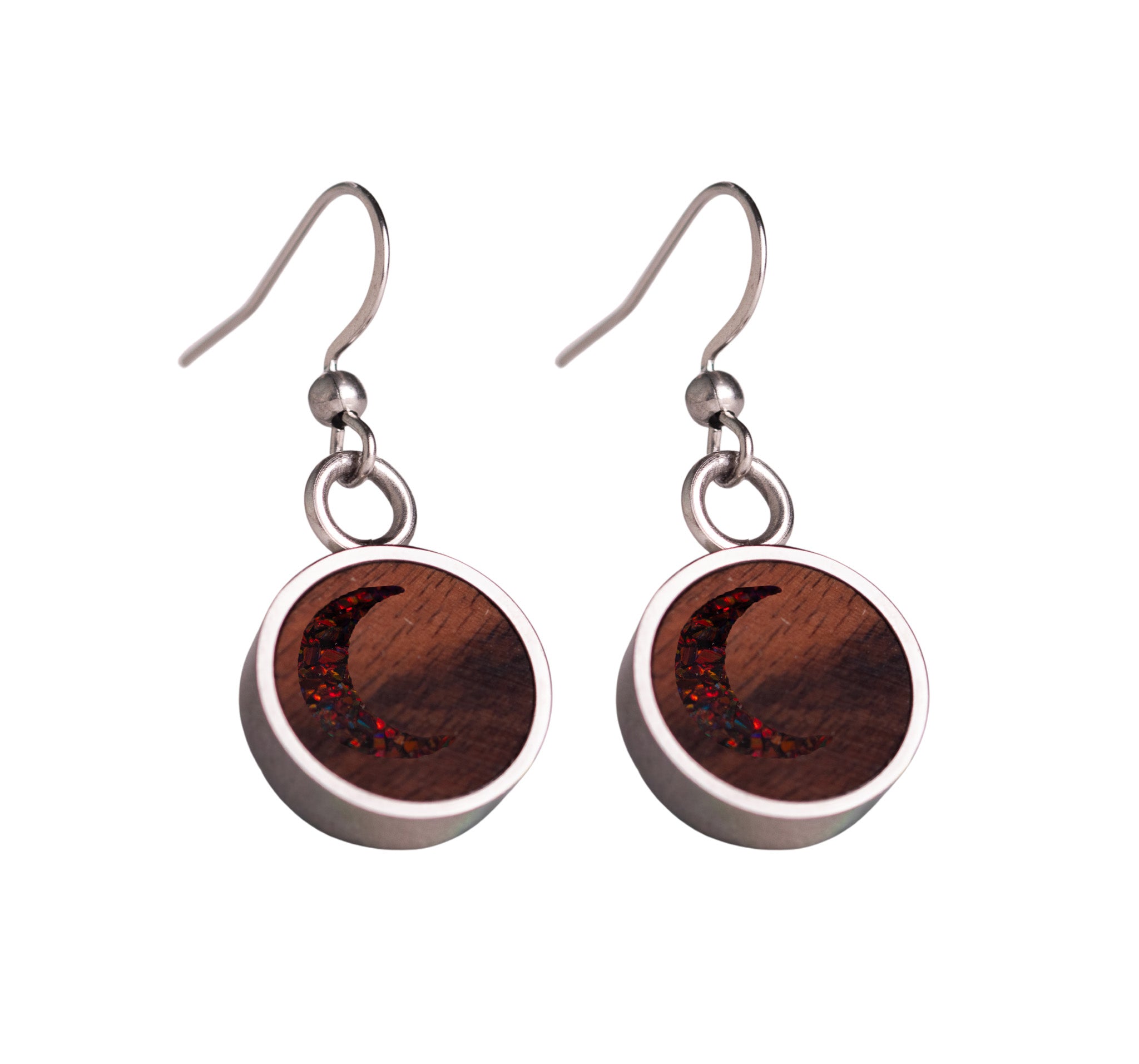 Moon Earrings Rosewood