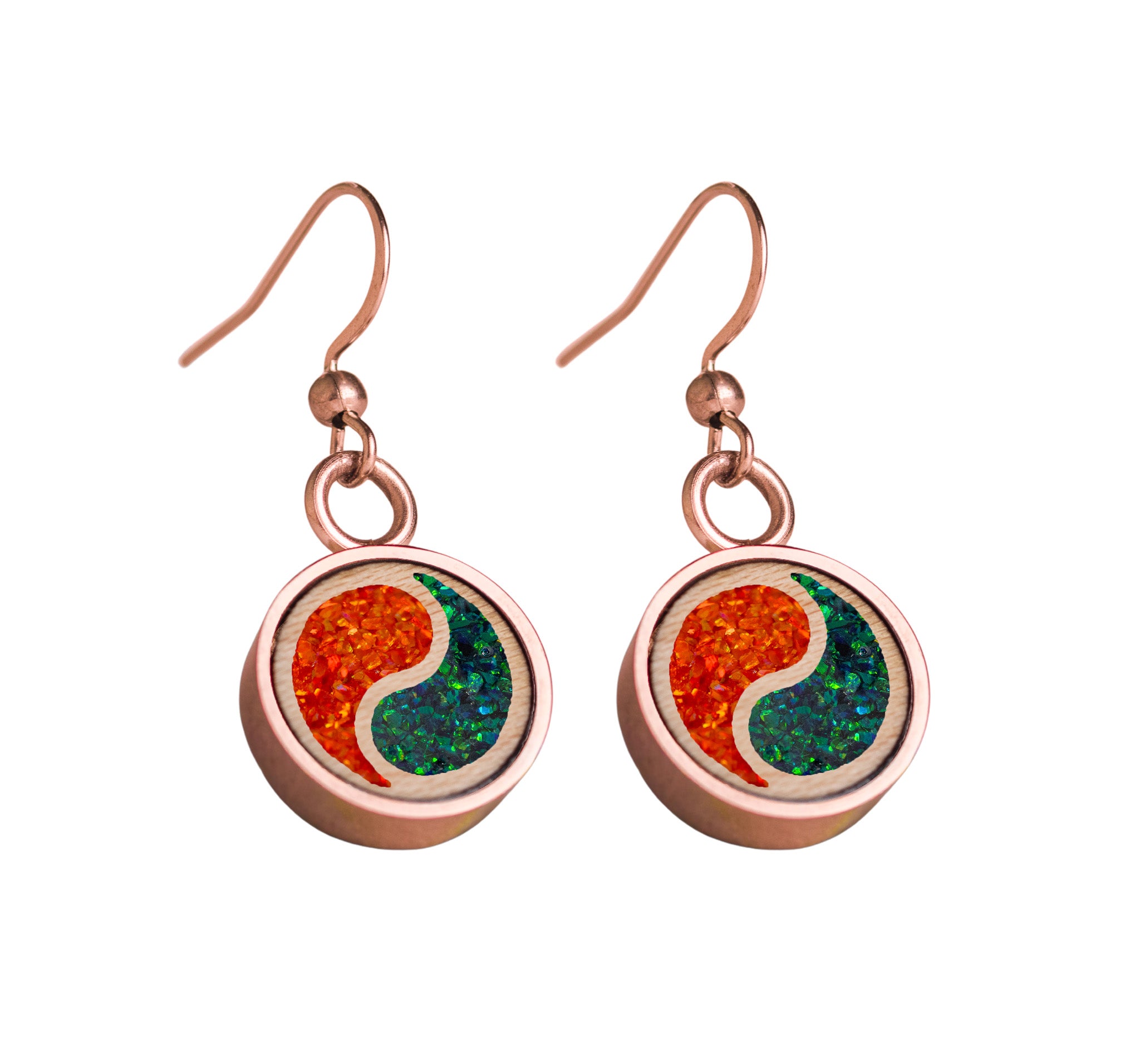 Yin Yang Earrings Maple