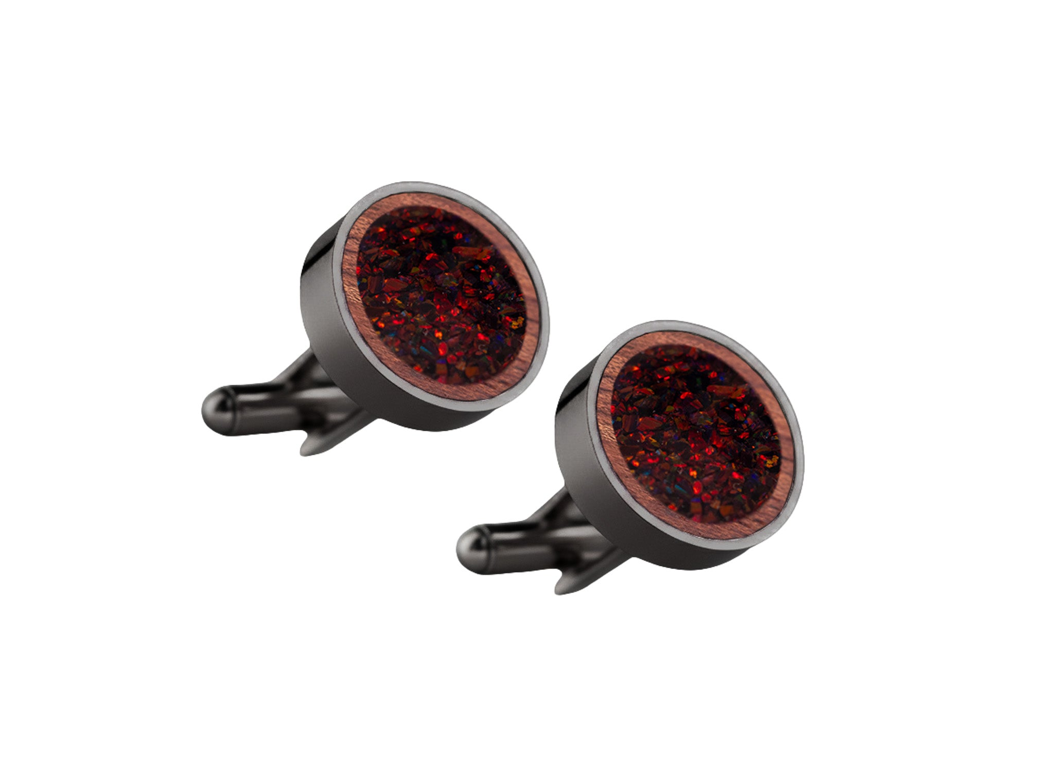 Circle Cufflinks Rosewood