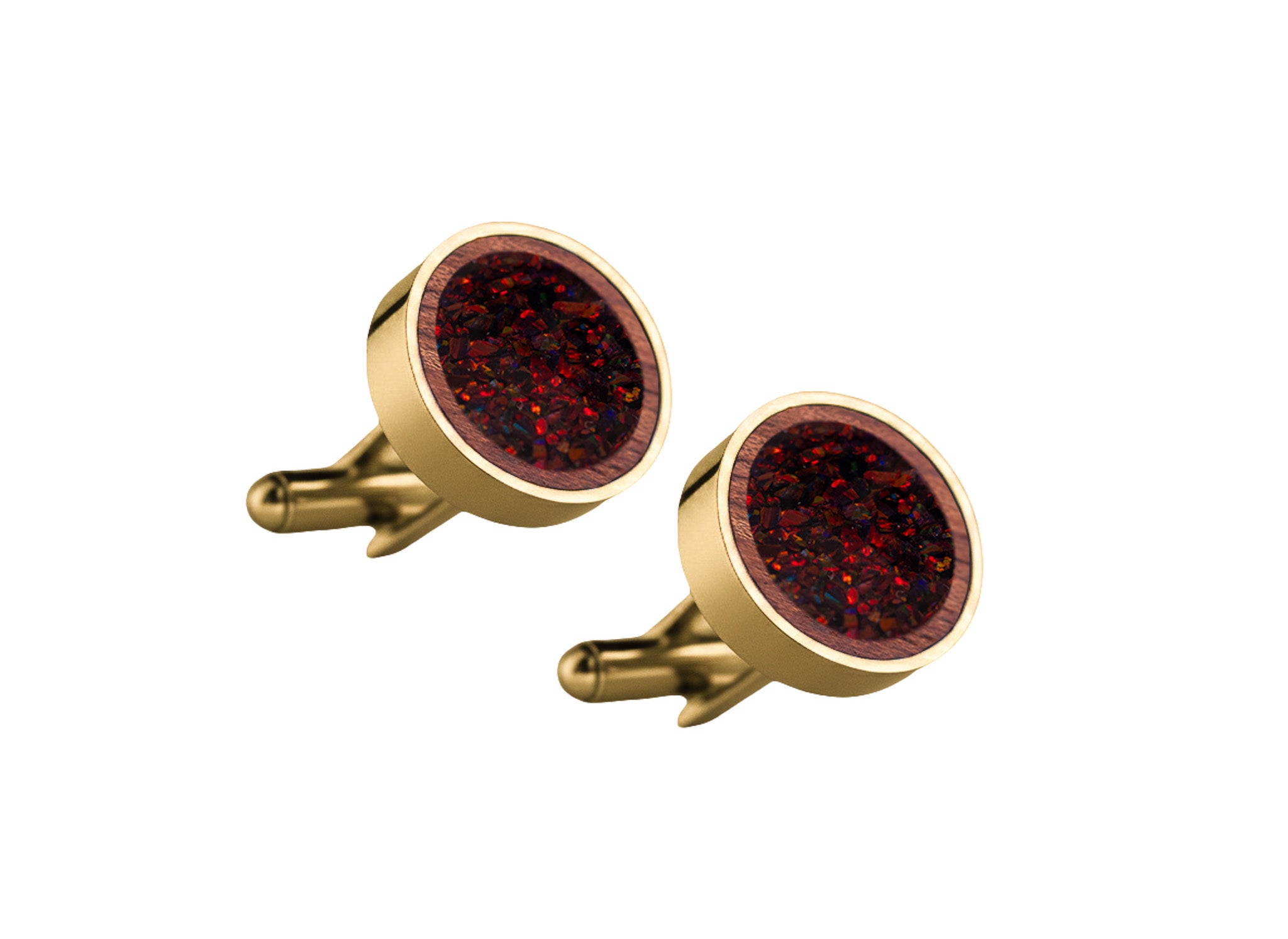 Circle Cufflinks Rosewood