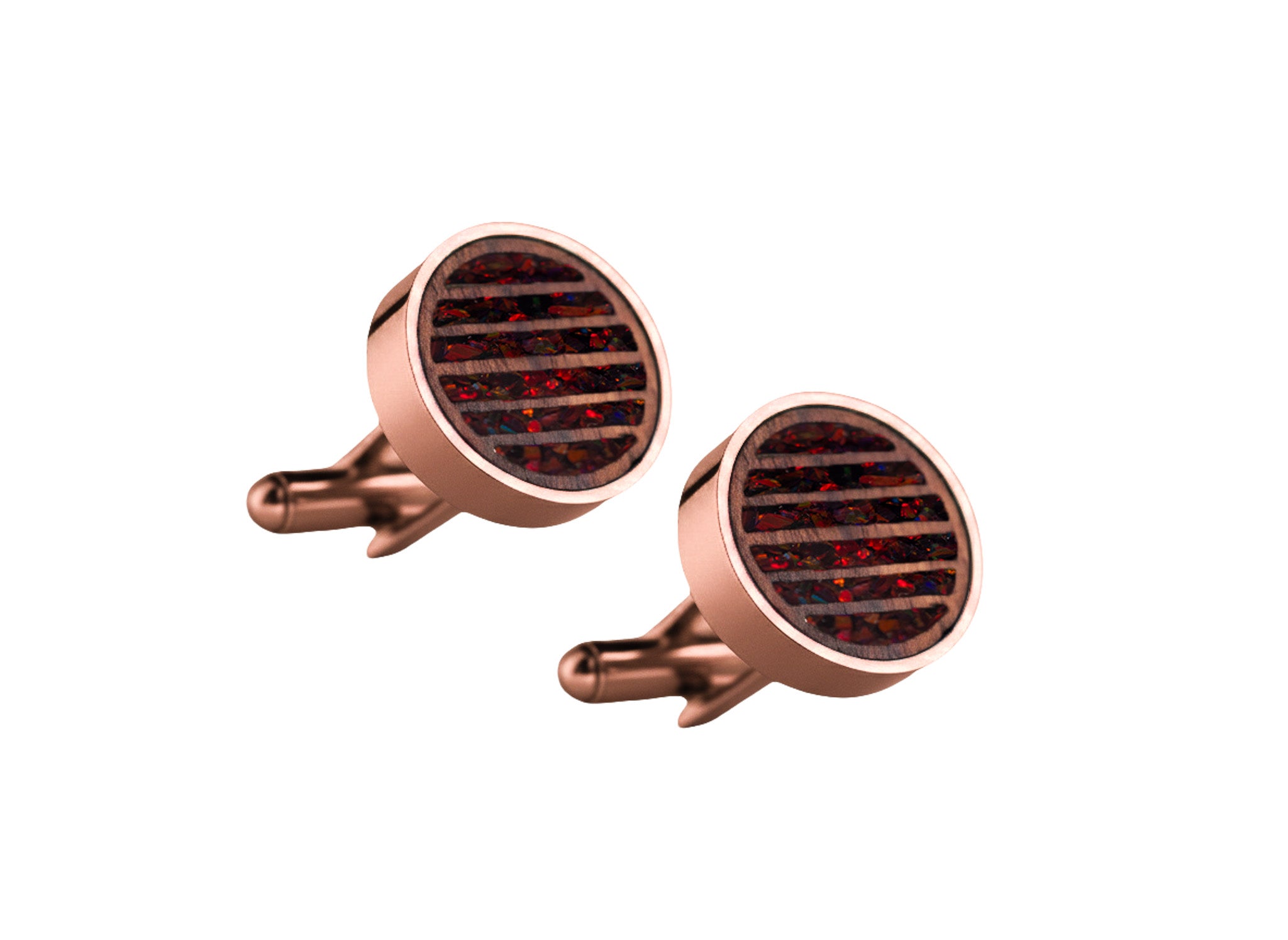 Lines Cufflinks Rosewood