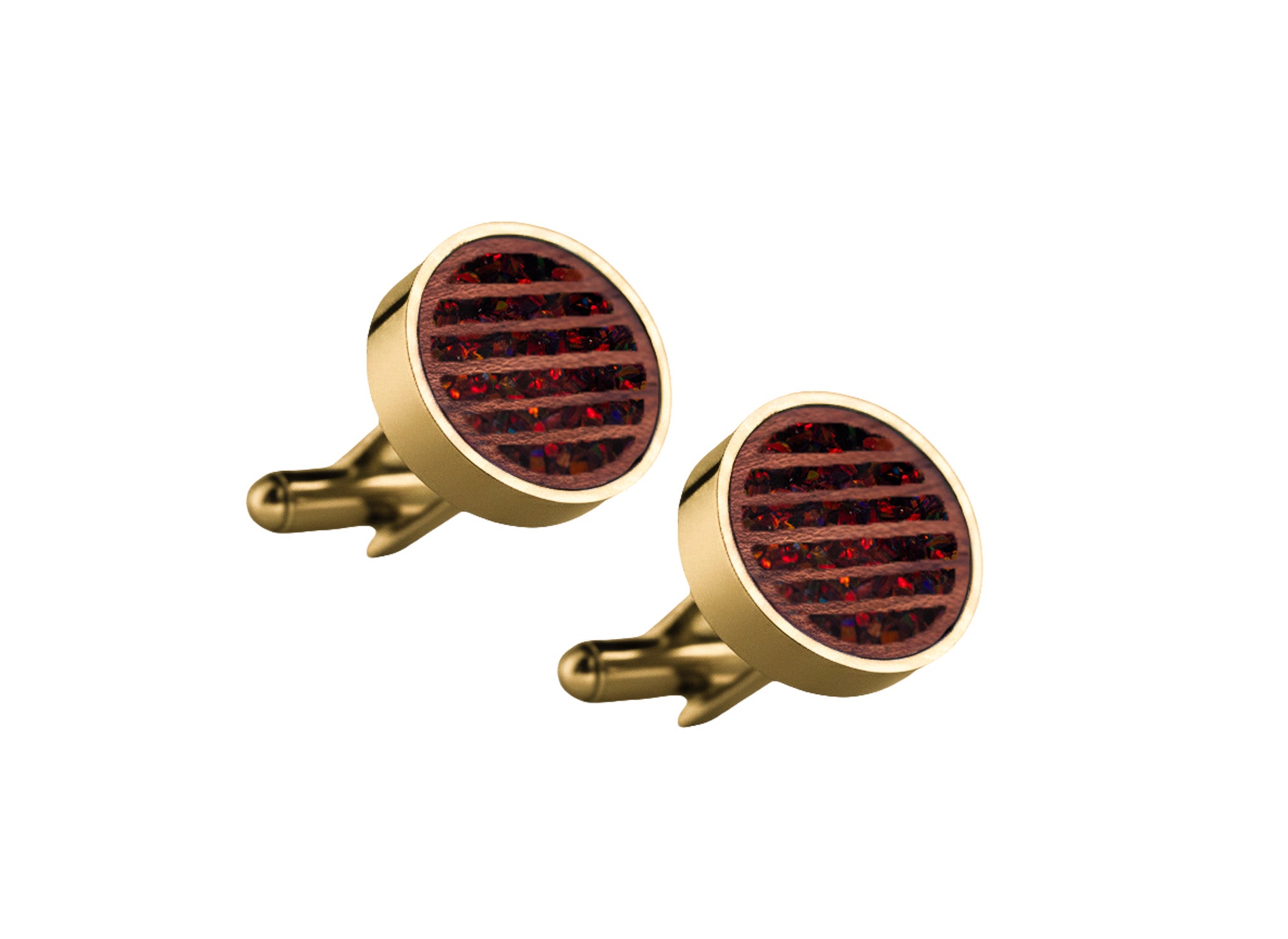 Lines Cufflinks Bubinga