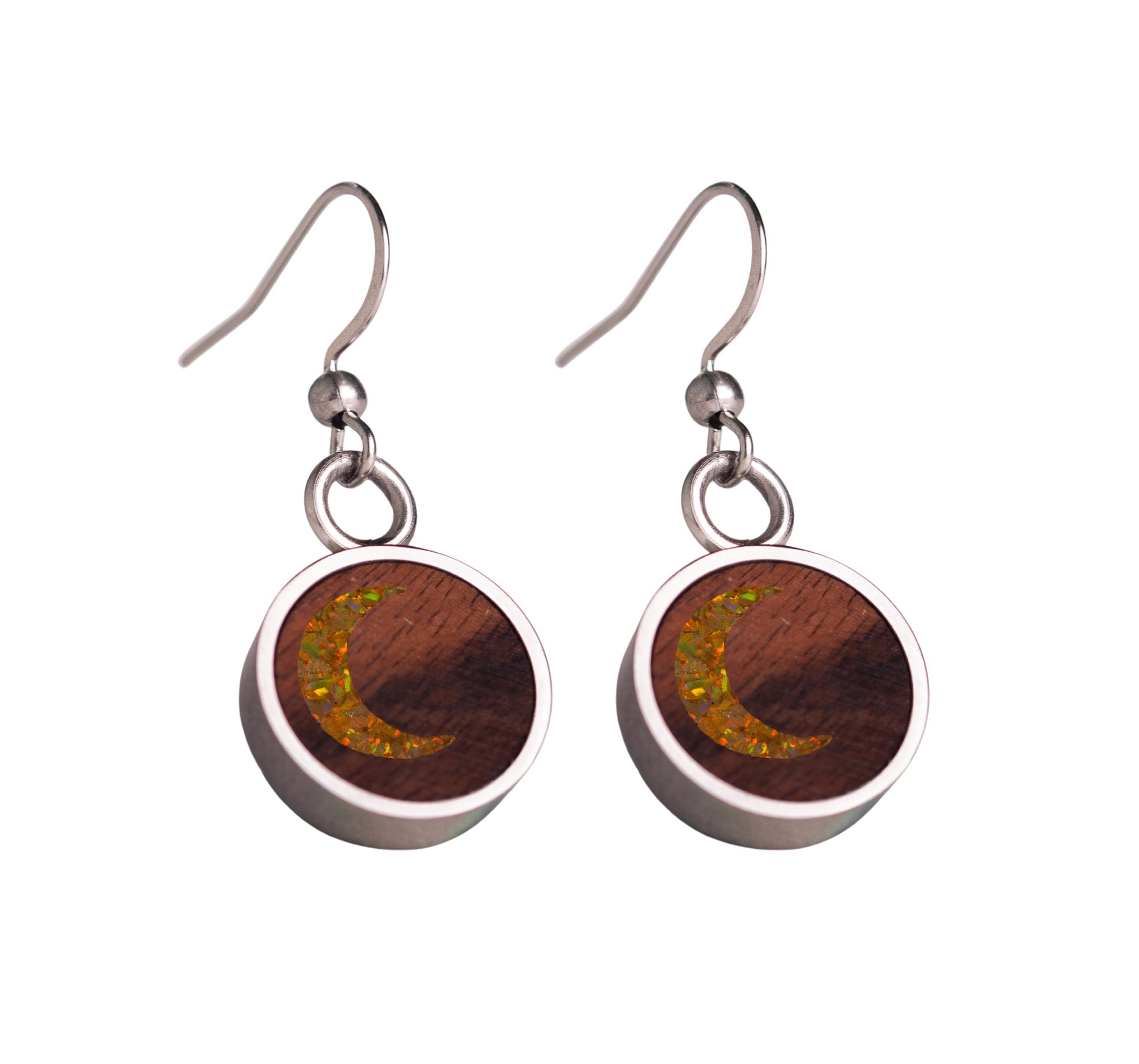 Moon Earrings Rosewood
