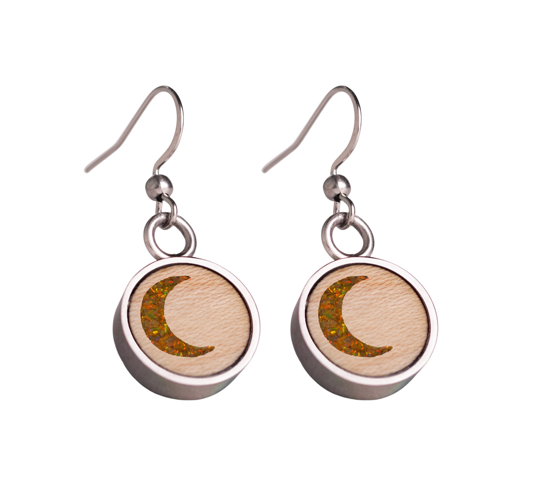 Moon Earrings Maple