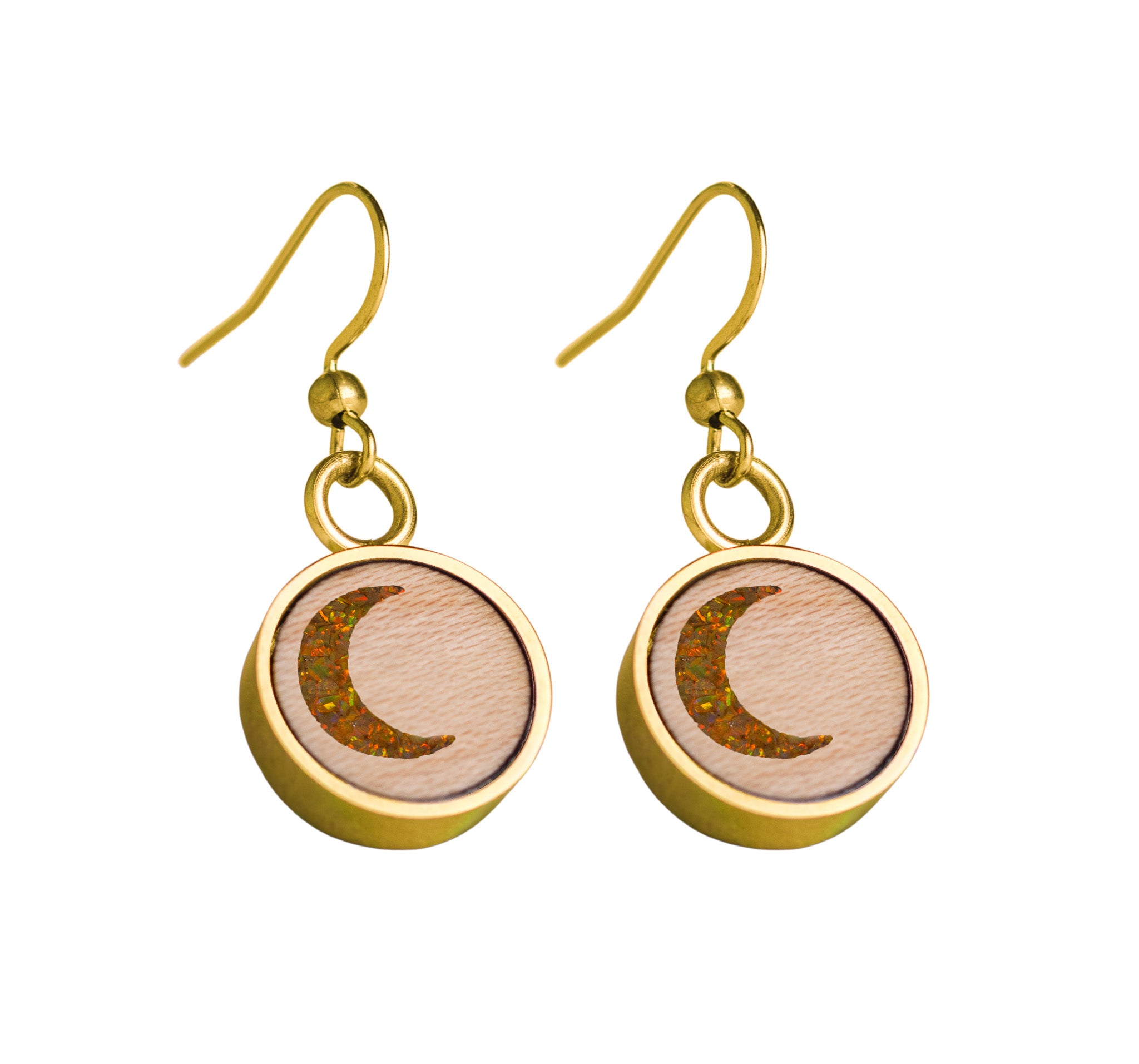 Moon Earrings Maple
