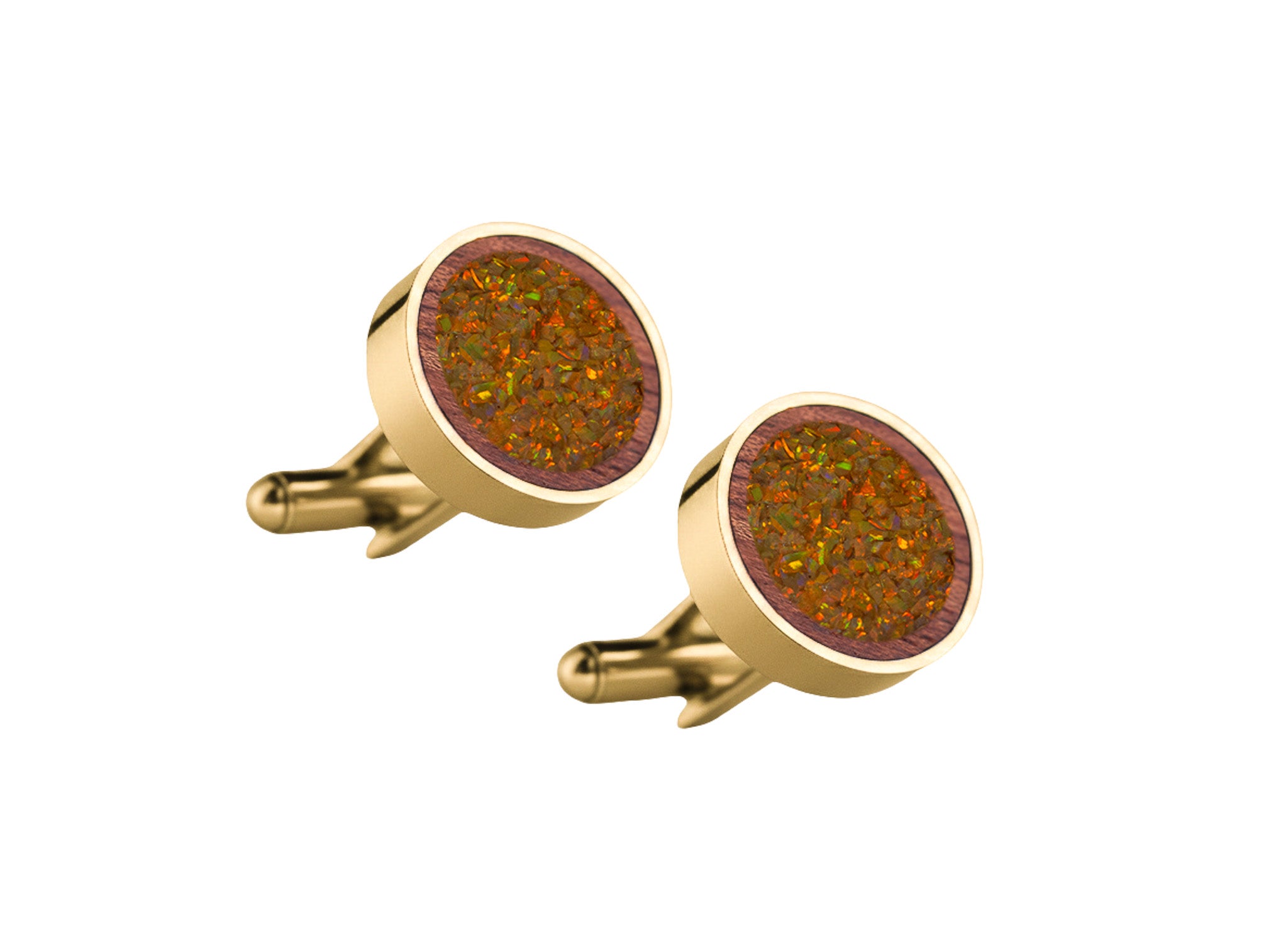 Circle Cufflinks Rosewood