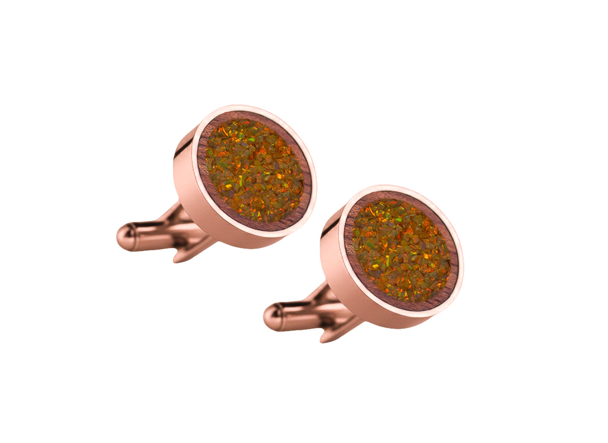 Circle Cufflinks Rosewood