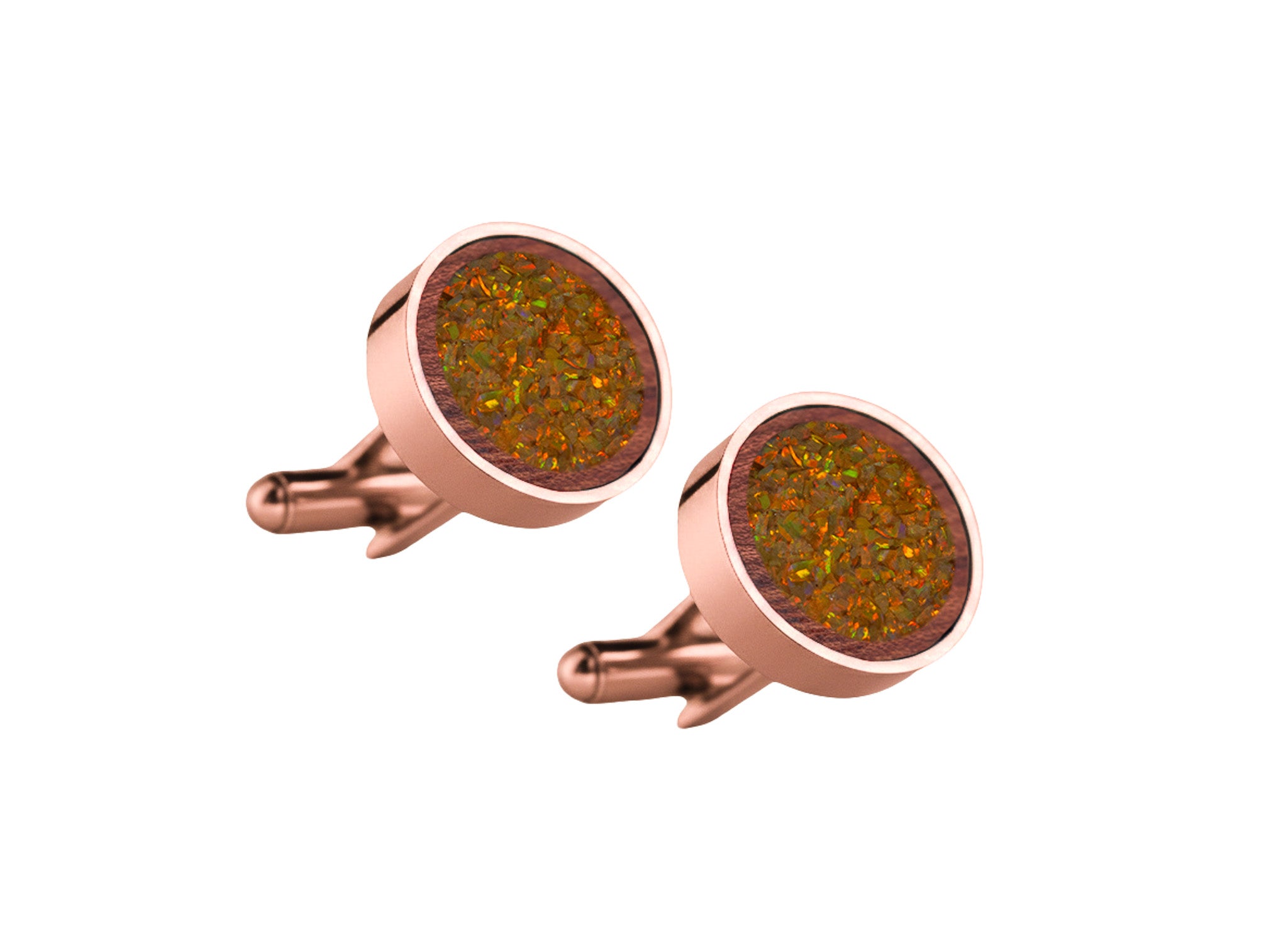 Circle Cufflinks Bubinga