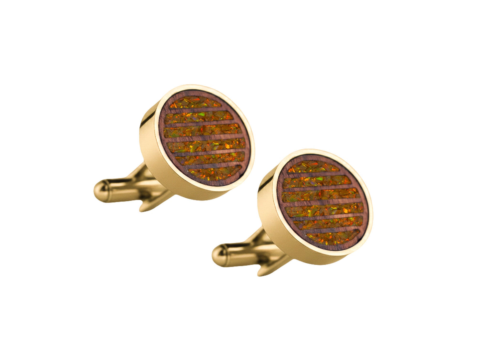 Lines Cufflinks Rosewood