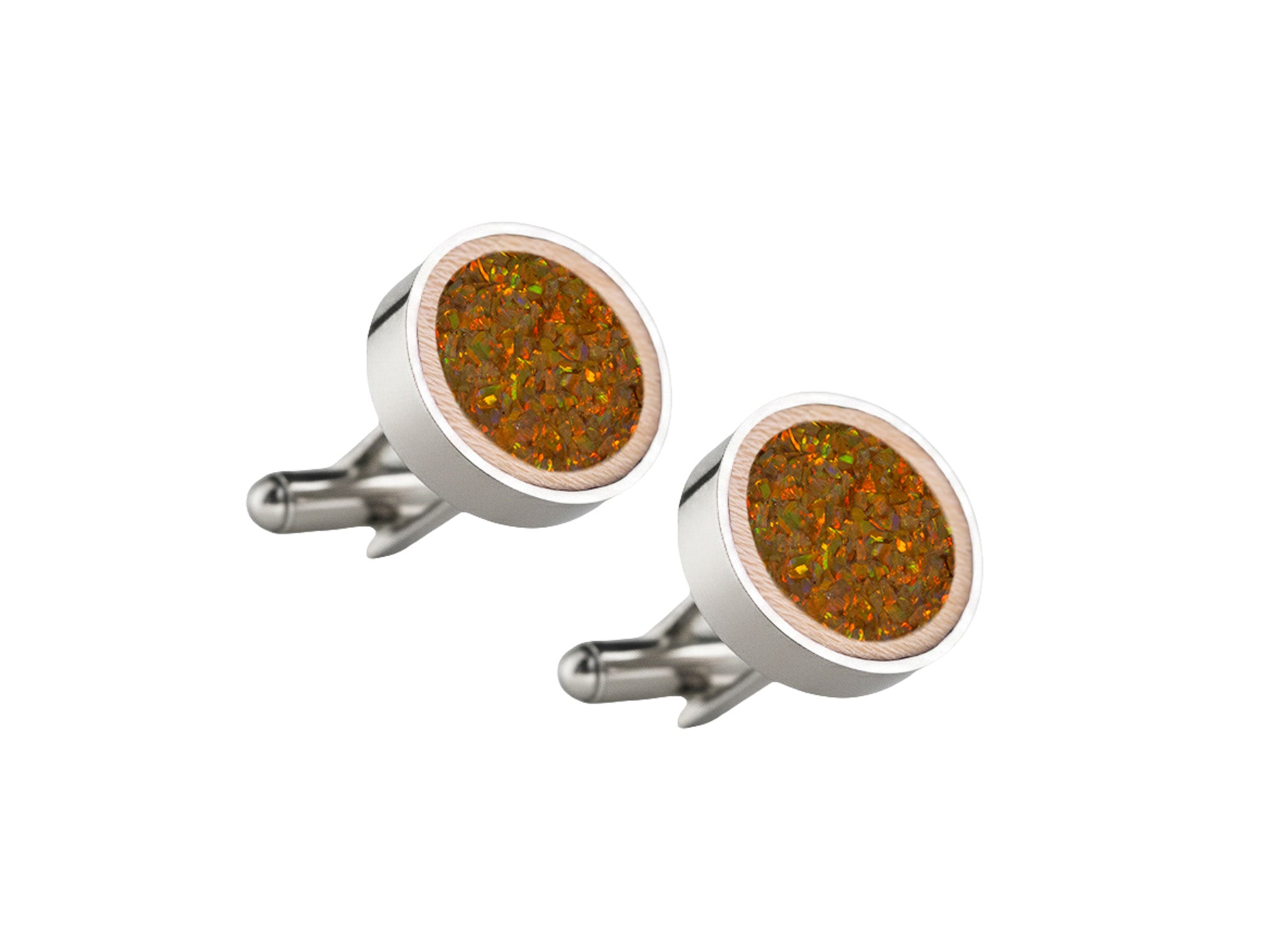 Circle Cufflinks Maple