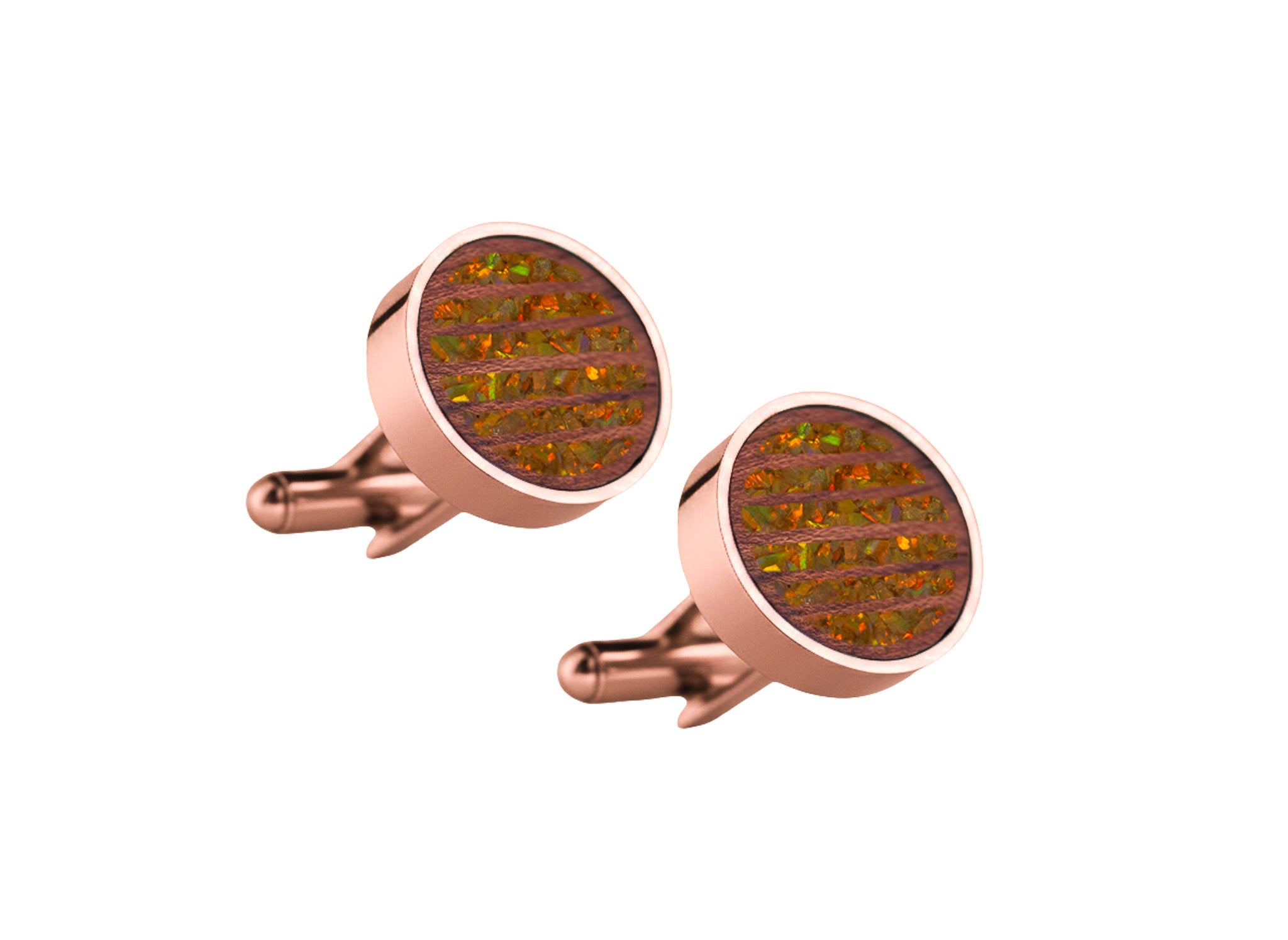 Lines Cufflinks Bubinga
