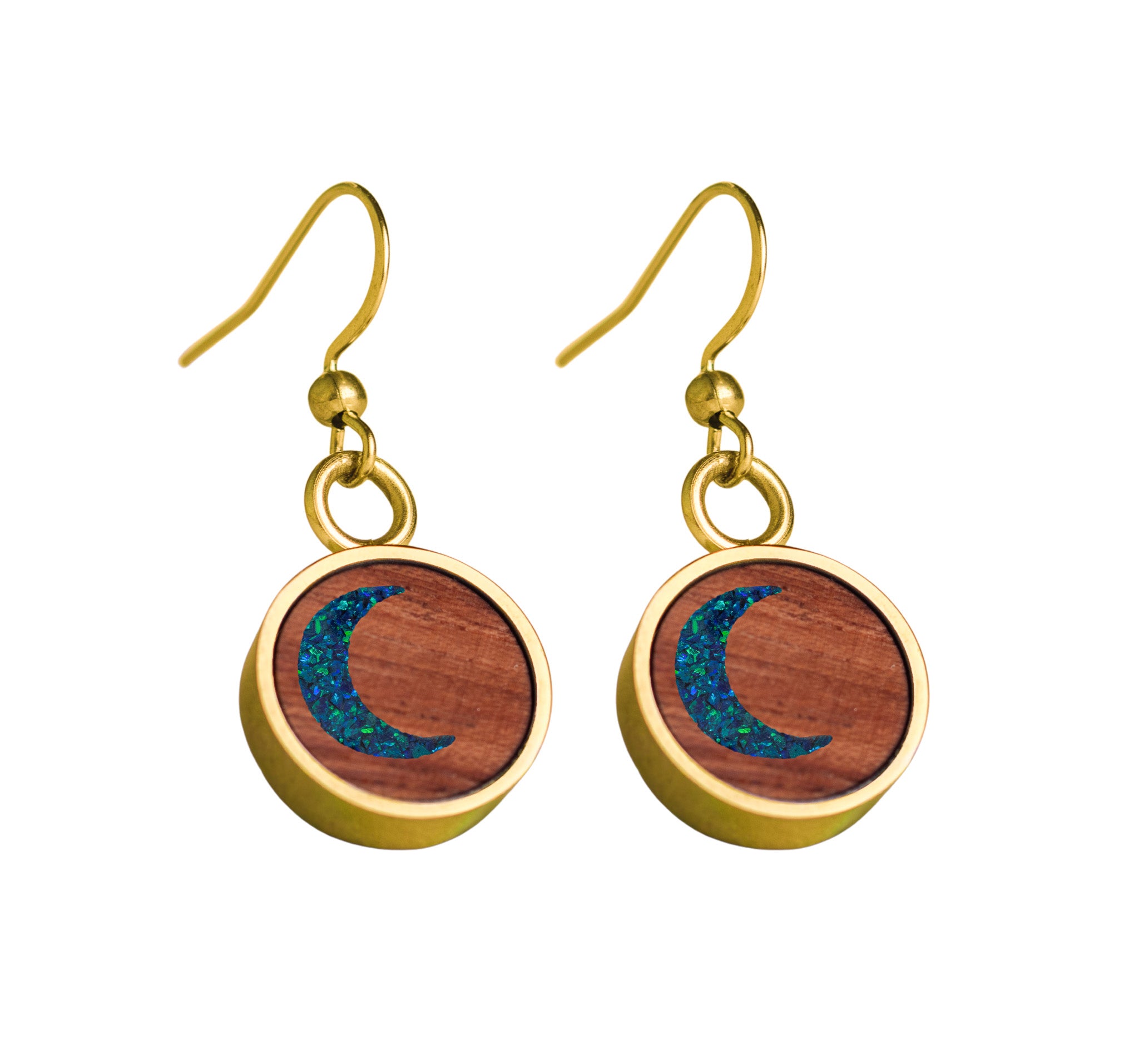 Moon Earrings Bubinga