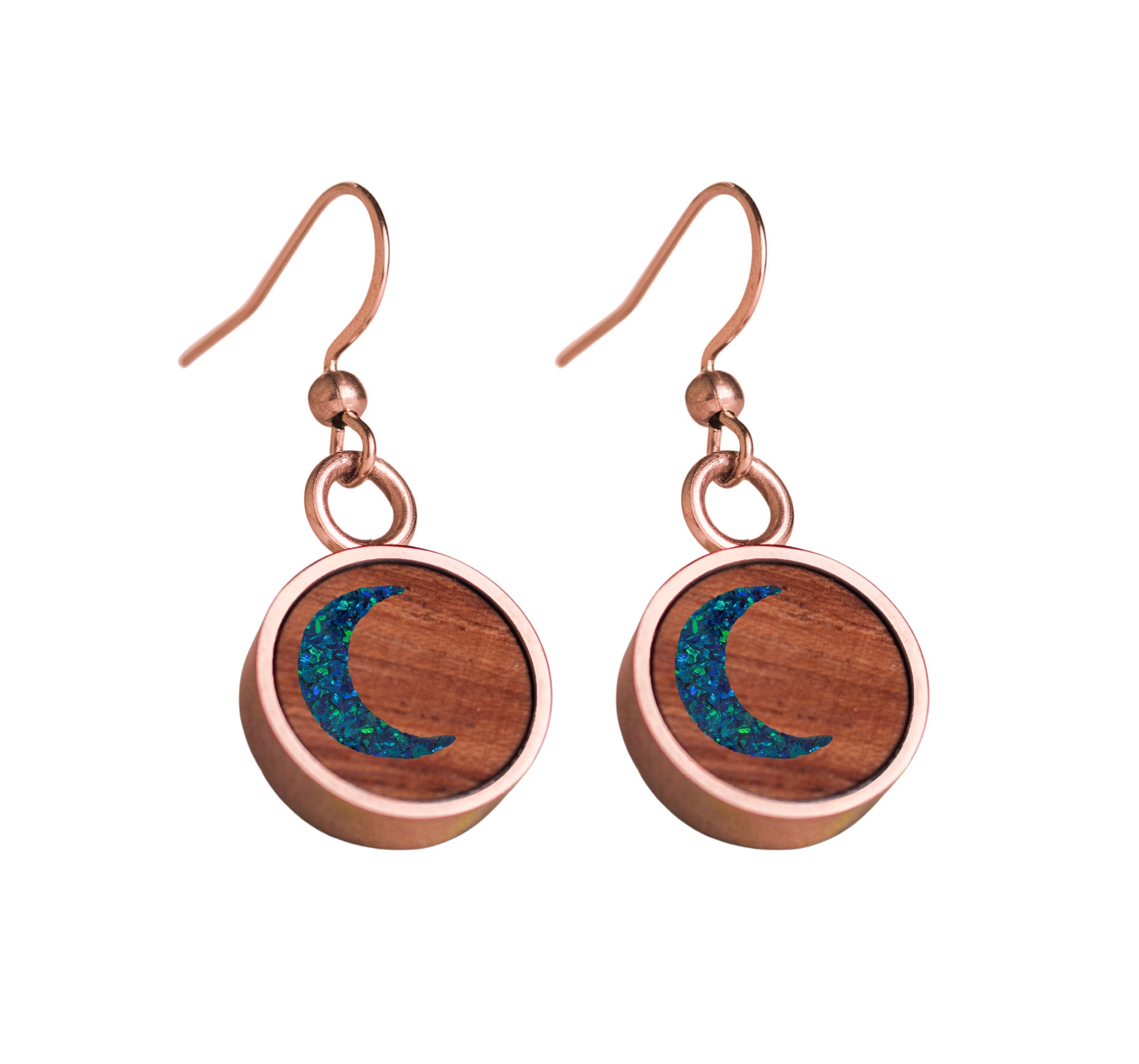 Moon Earrings Bubinga