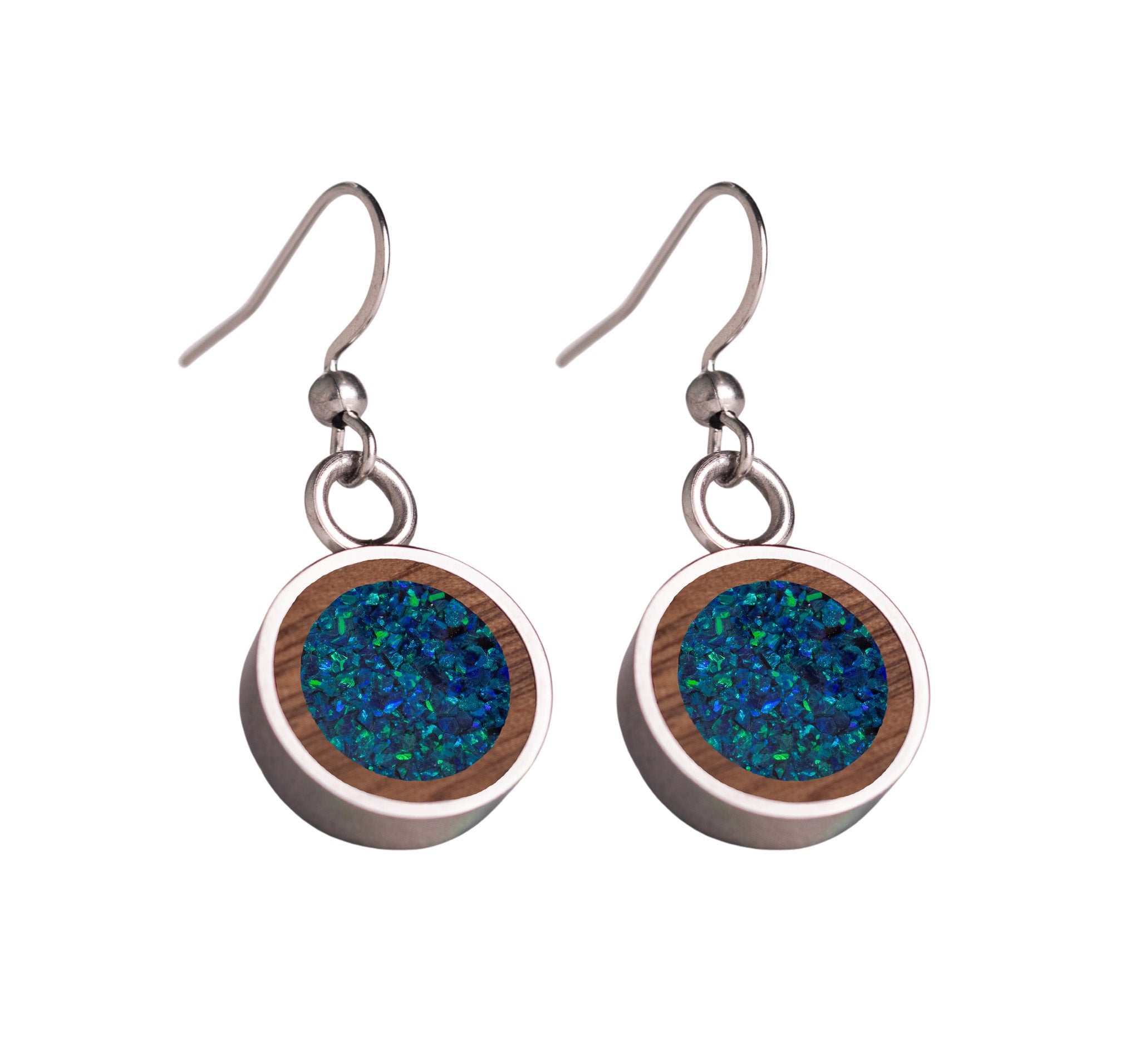 Circle Earrings Walnut