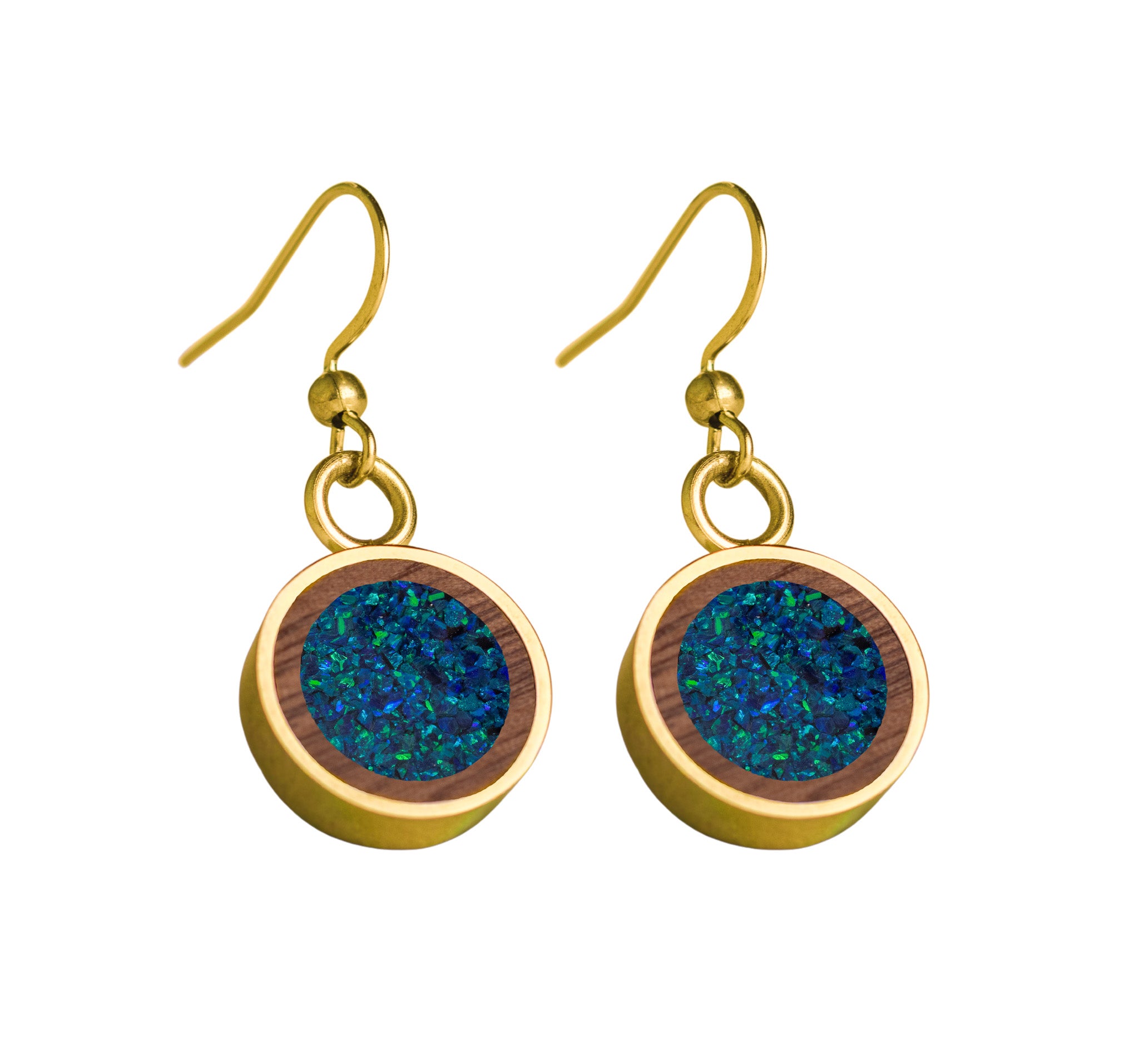 Circle Earrings Walnut