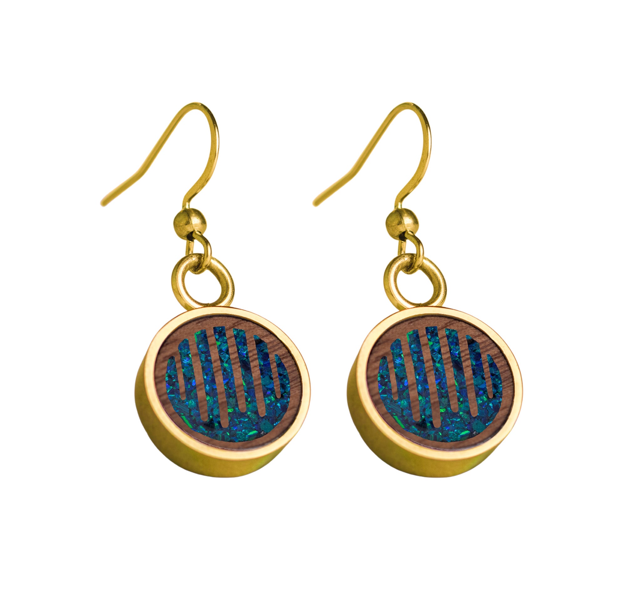 Raindrops Earrings Walnut