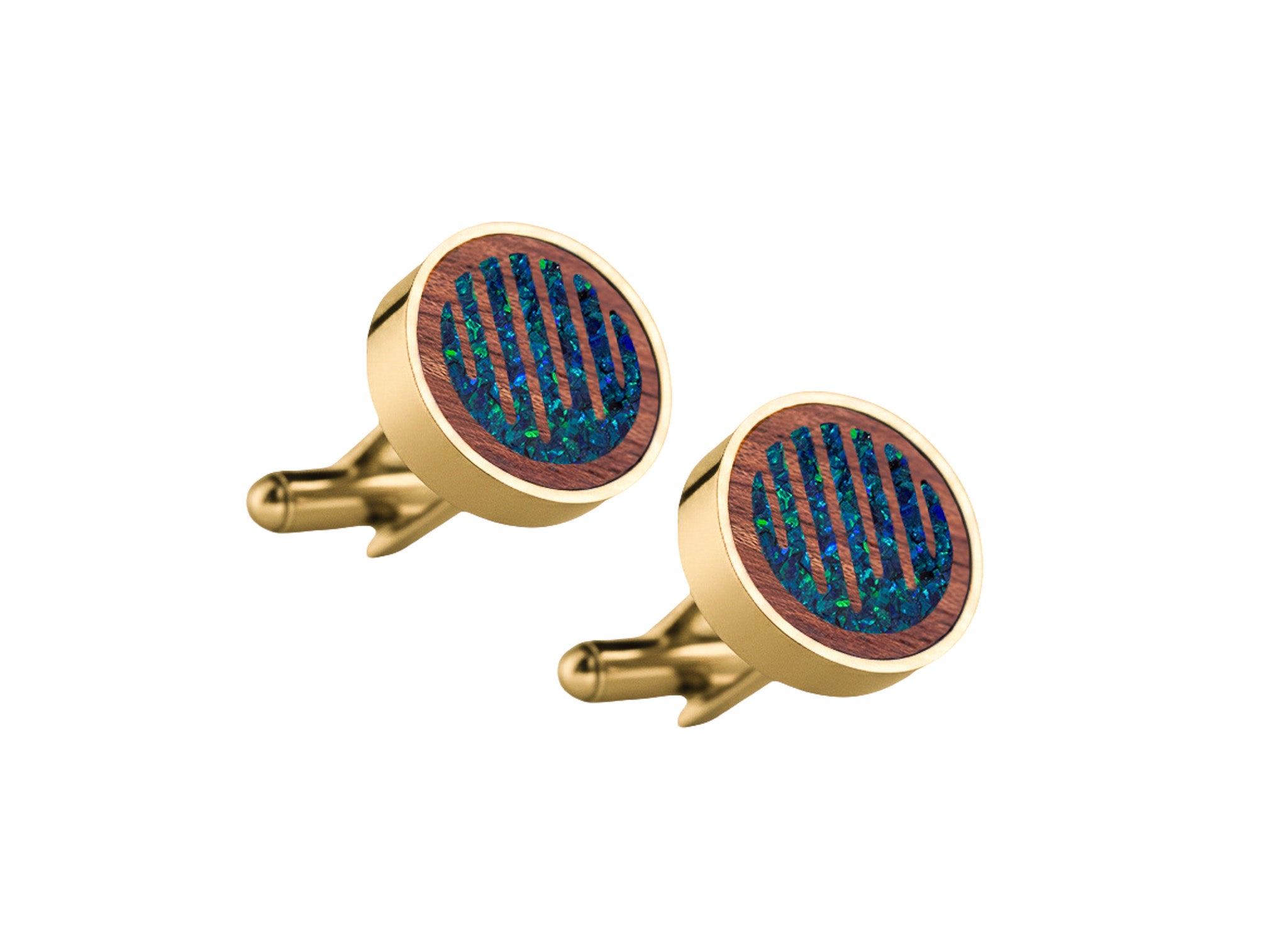 Raindrops Cufflinks Rosewood