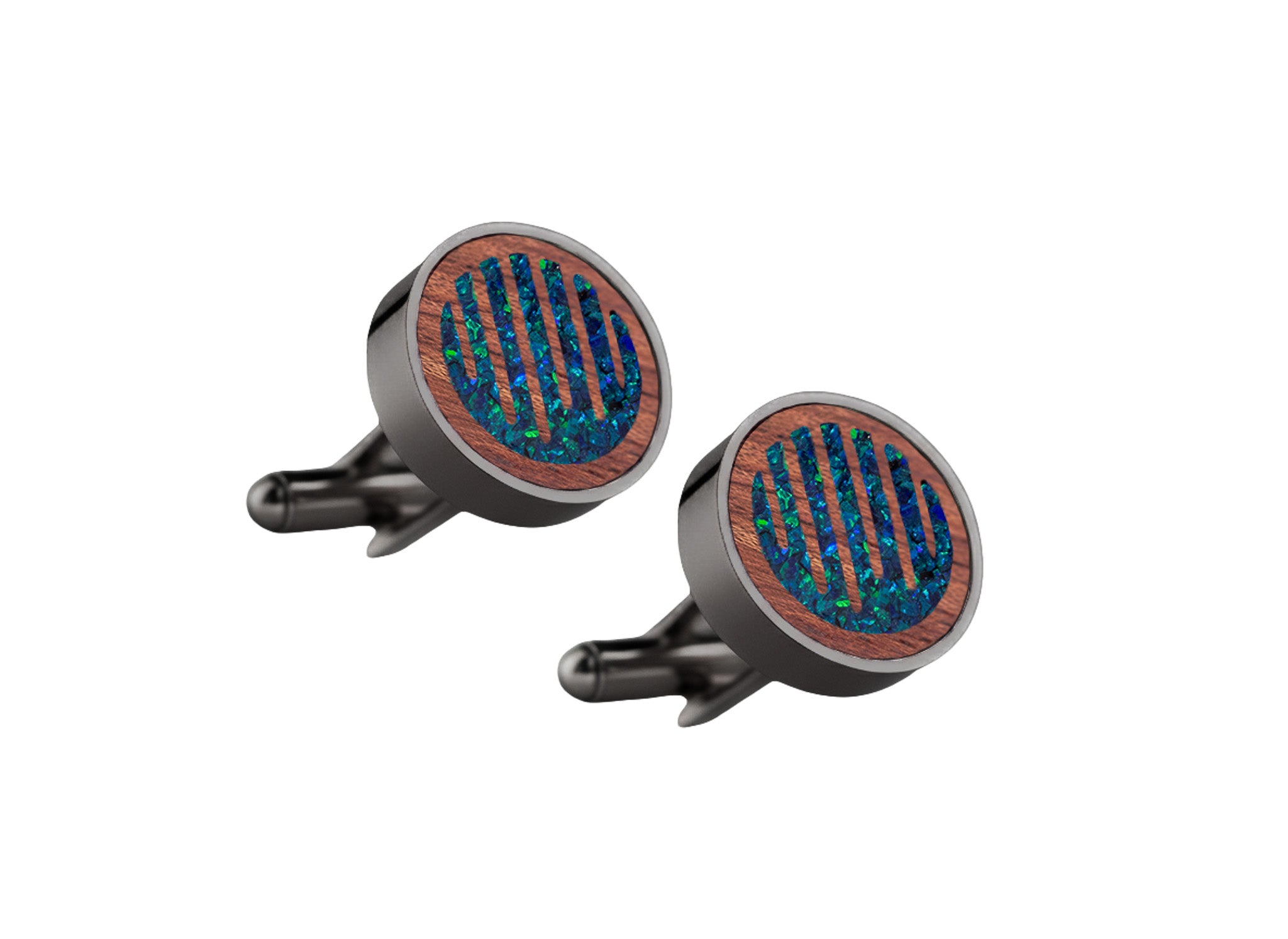 Raindrops Cufflinks Rosewood